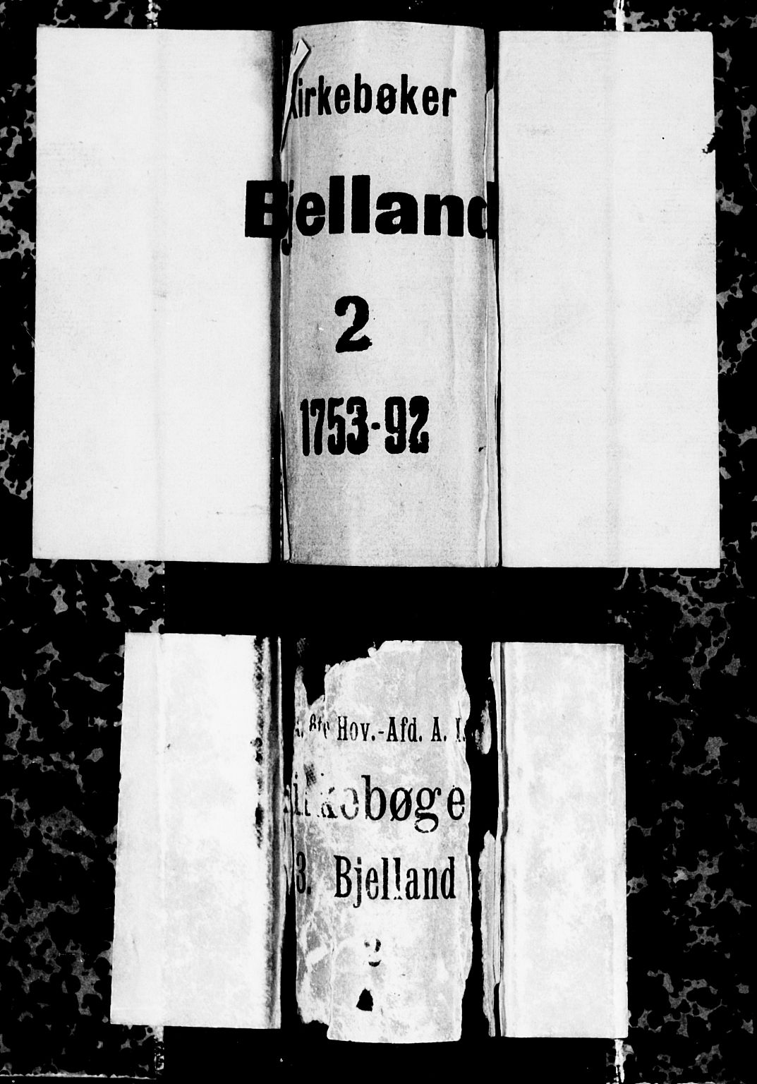 Bjelland sokneprestkontor, SAK/1111-0005/F/Fb/Fba/L0002: Parish register (copy) no. B 2, 1753-1792