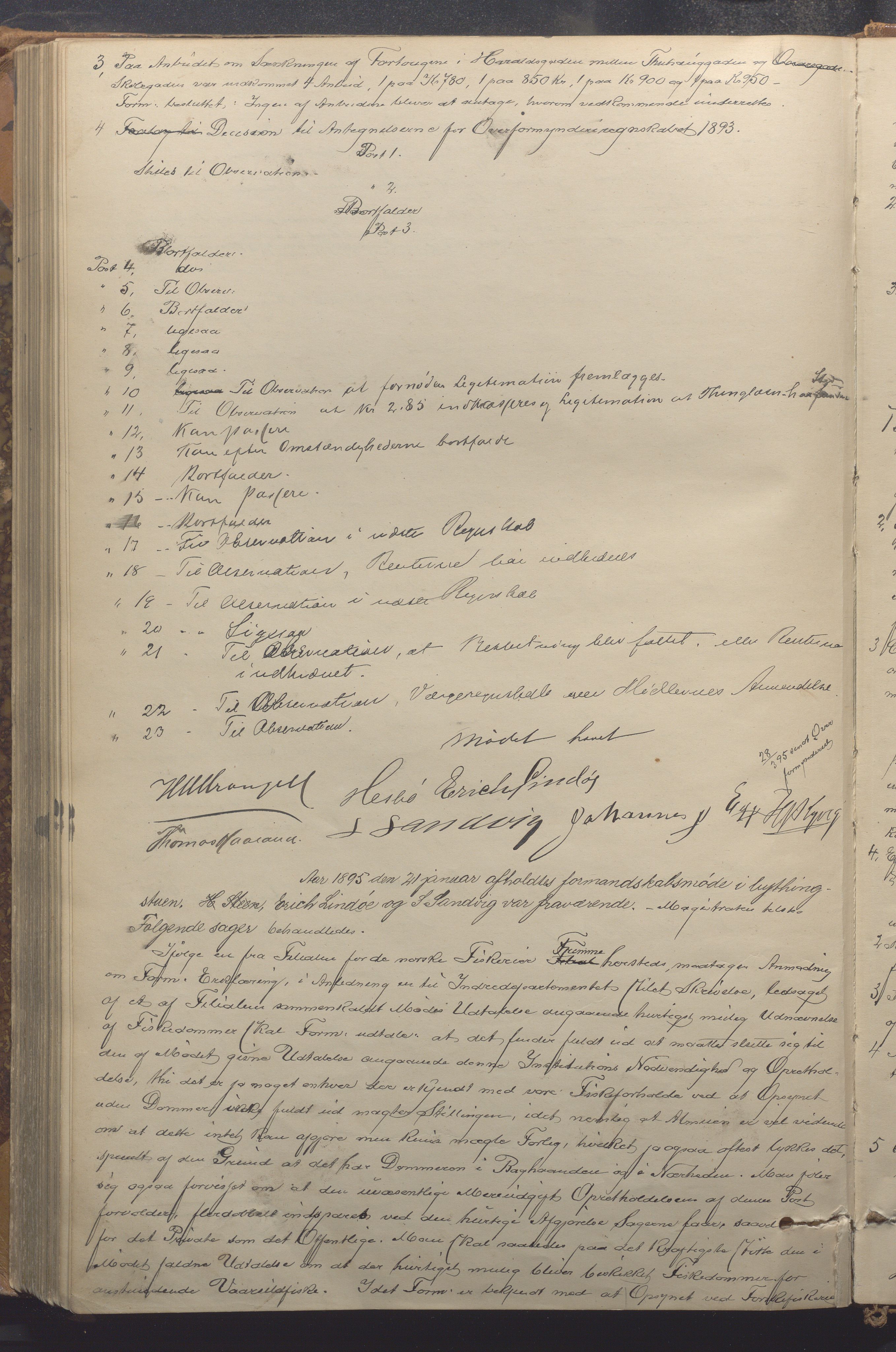 Haugesund kommune - Formannskapet, IKAR/X-0001/A/L0005: Møtebok, 1887-1895, p. 195b