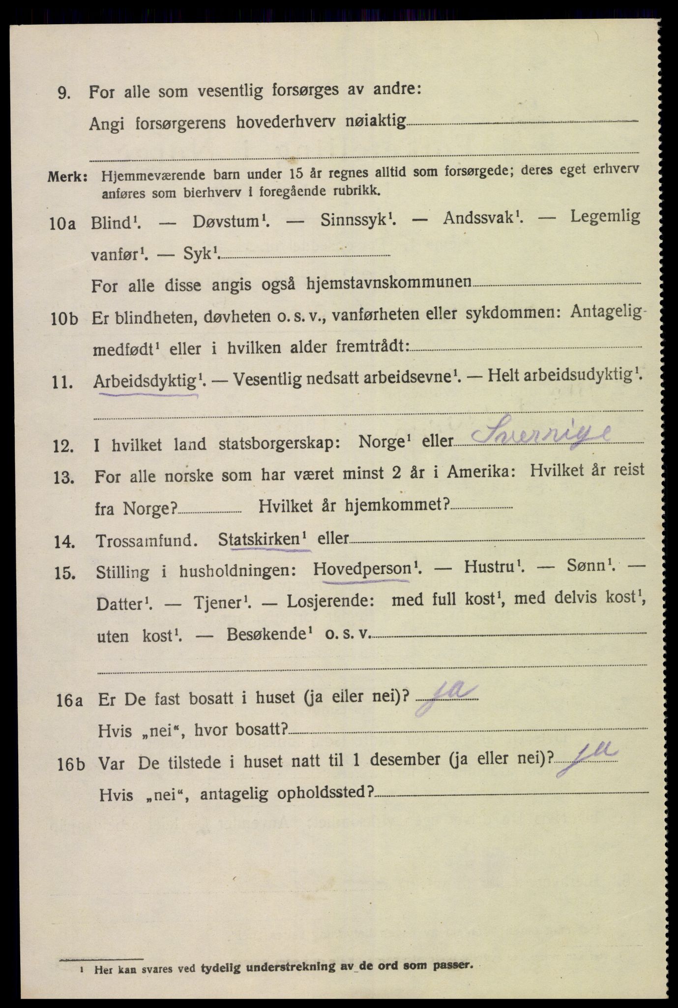 SAK, 1920 census for Fjære, 1920, p. 8542