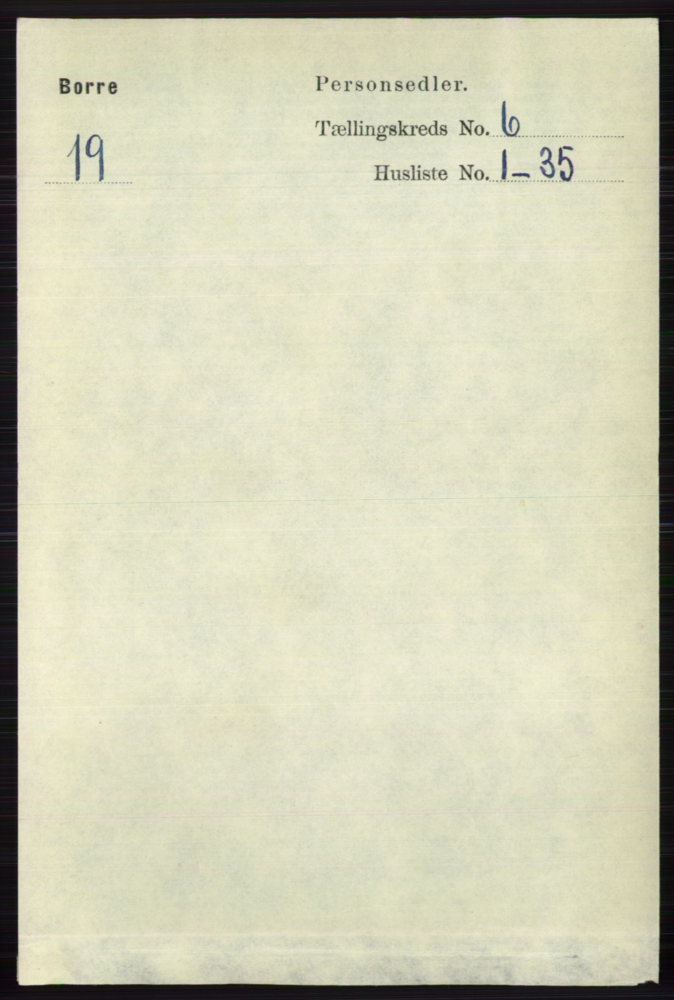 RA, 1891 census for 0717 Borre, 1891, p. 2640