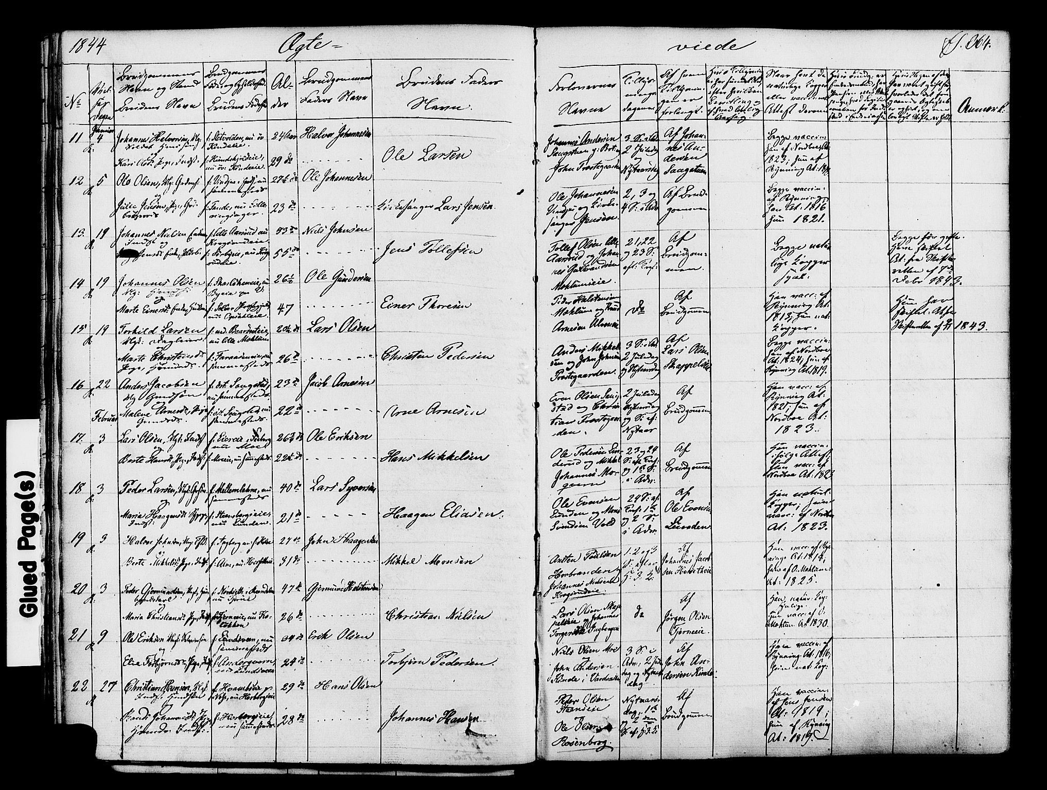 Ringsaker prestekontor, SAH/PREST-014/K/Ka/L0008: Parish register (official) no. 8, 1837-1850, p. 364