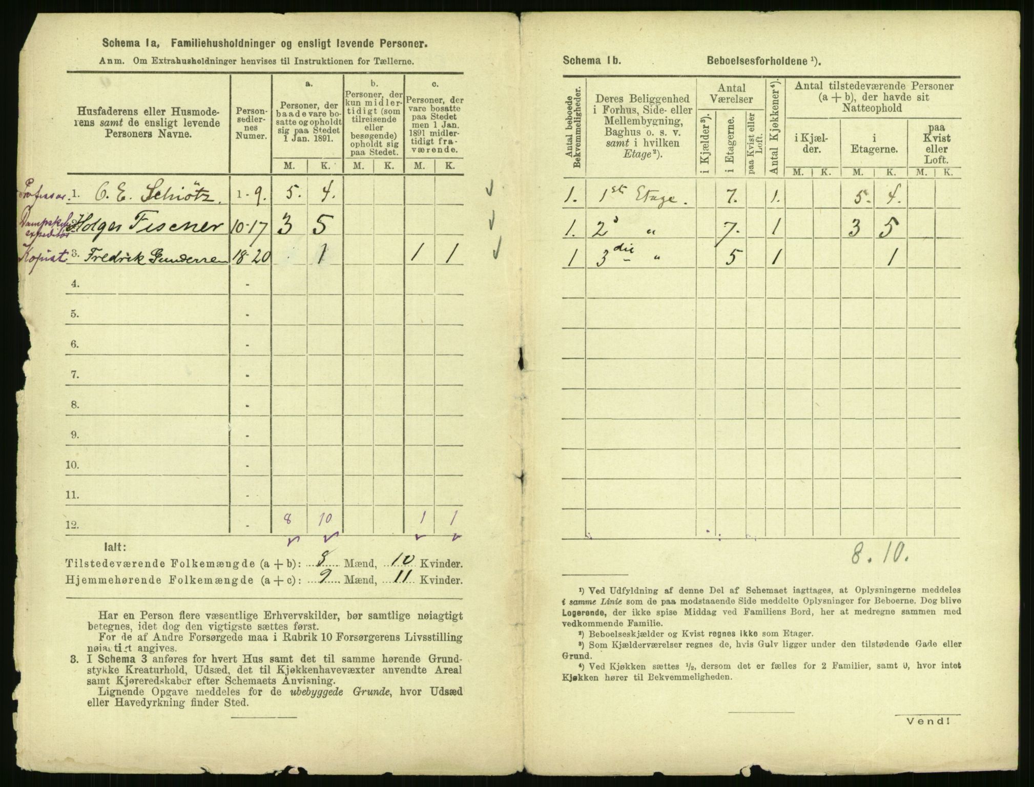 RA, 1891 census for 0301 Kristiania, 1891, p. 30419