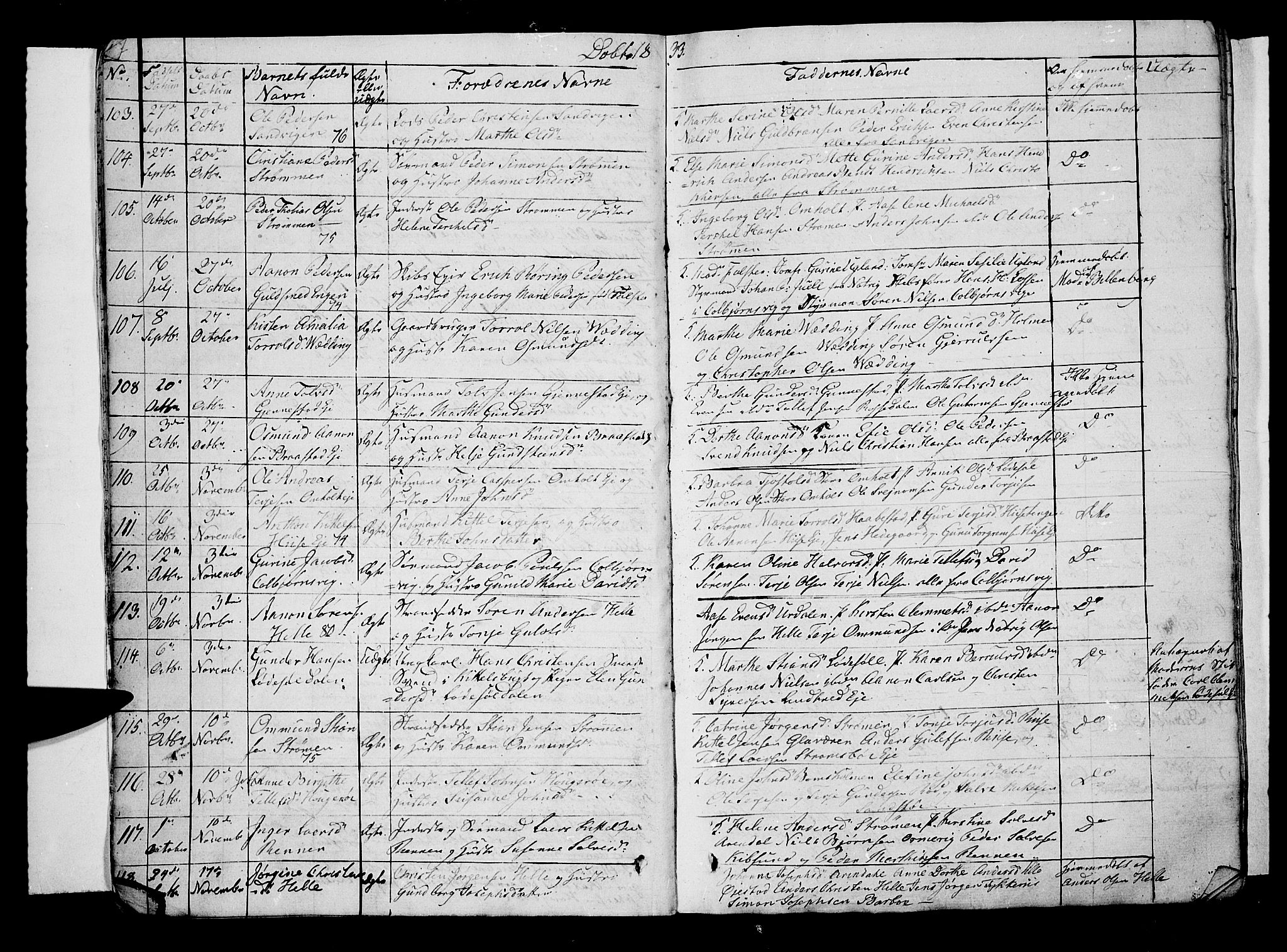 Øyestad sokneprestkontor, AV/SAK-1111-0049/F/Fb/L0005: Parish register (copy) no. B 5, 1833-1843, p. 5