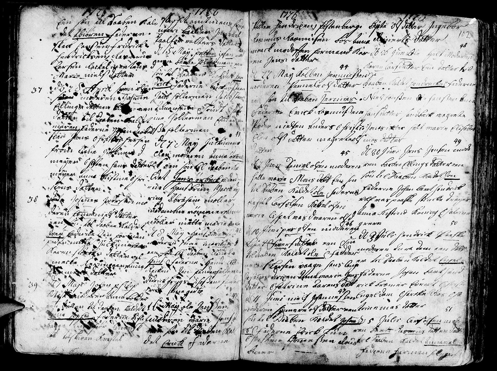 Nykirken Sokneprestembete, AV/SAB-A-77101/H/Haa/L0003: Parish register (official) no. A 3, 1717-1764, p. 102