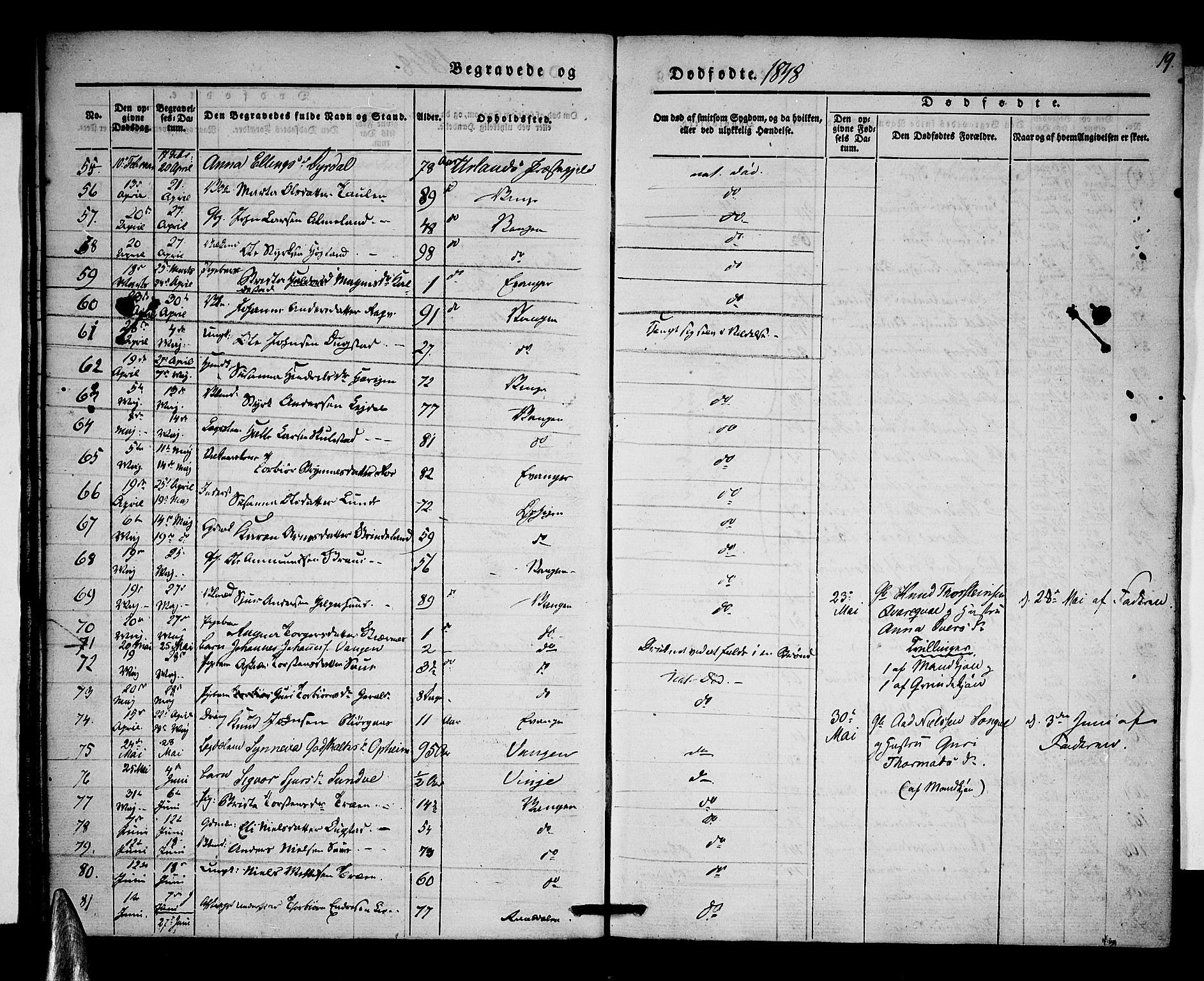 Voss sokneprestembete, SAB/A-79001/H/Haa: Parish register (official) no. A 15, 1845-1855, p. 19