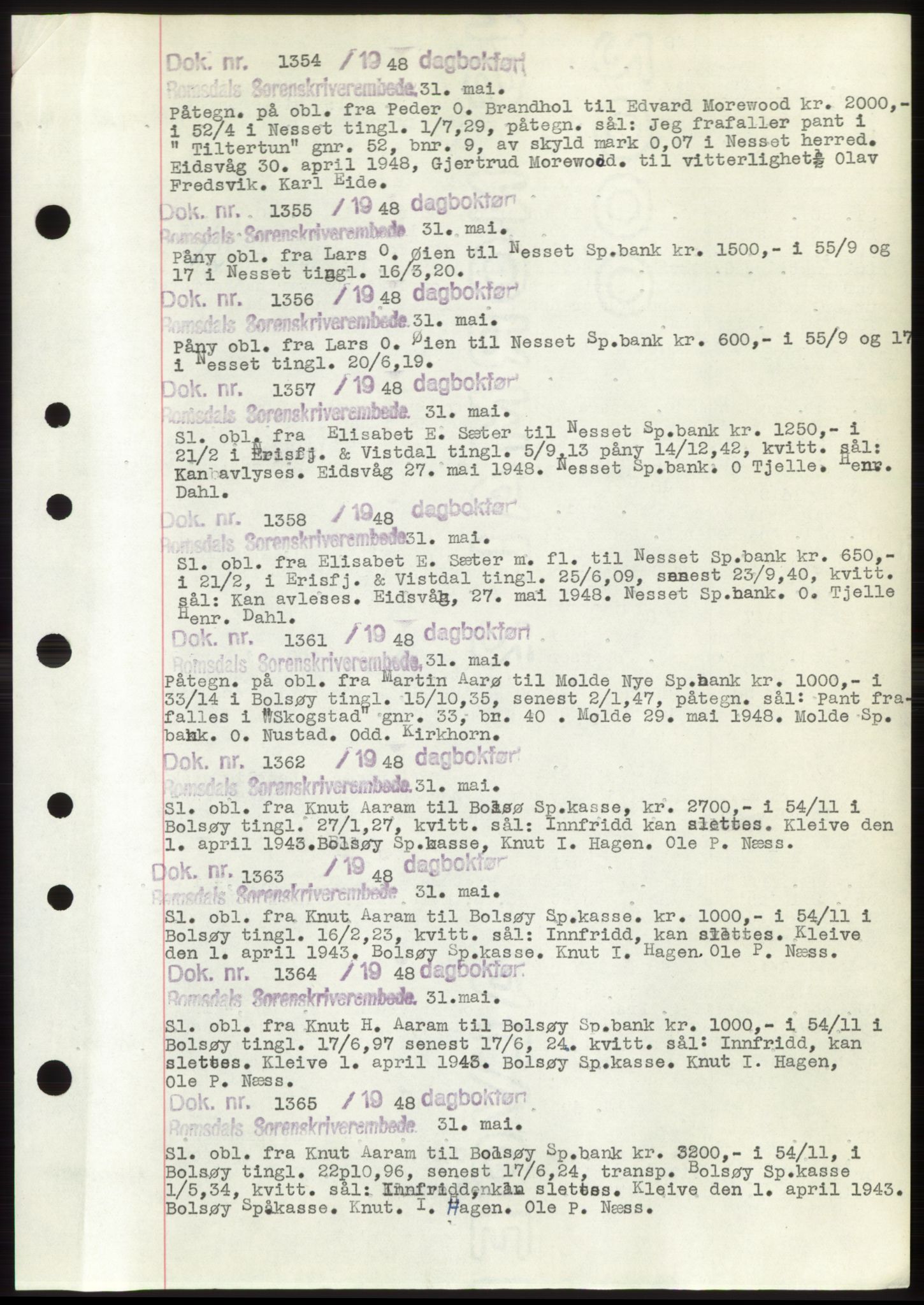 Romsdal sorenskriveri, SAT/A-4149/1/2/2C: Mortgage book no. C1b, 1946-1949, Deed date: 31.05.1948