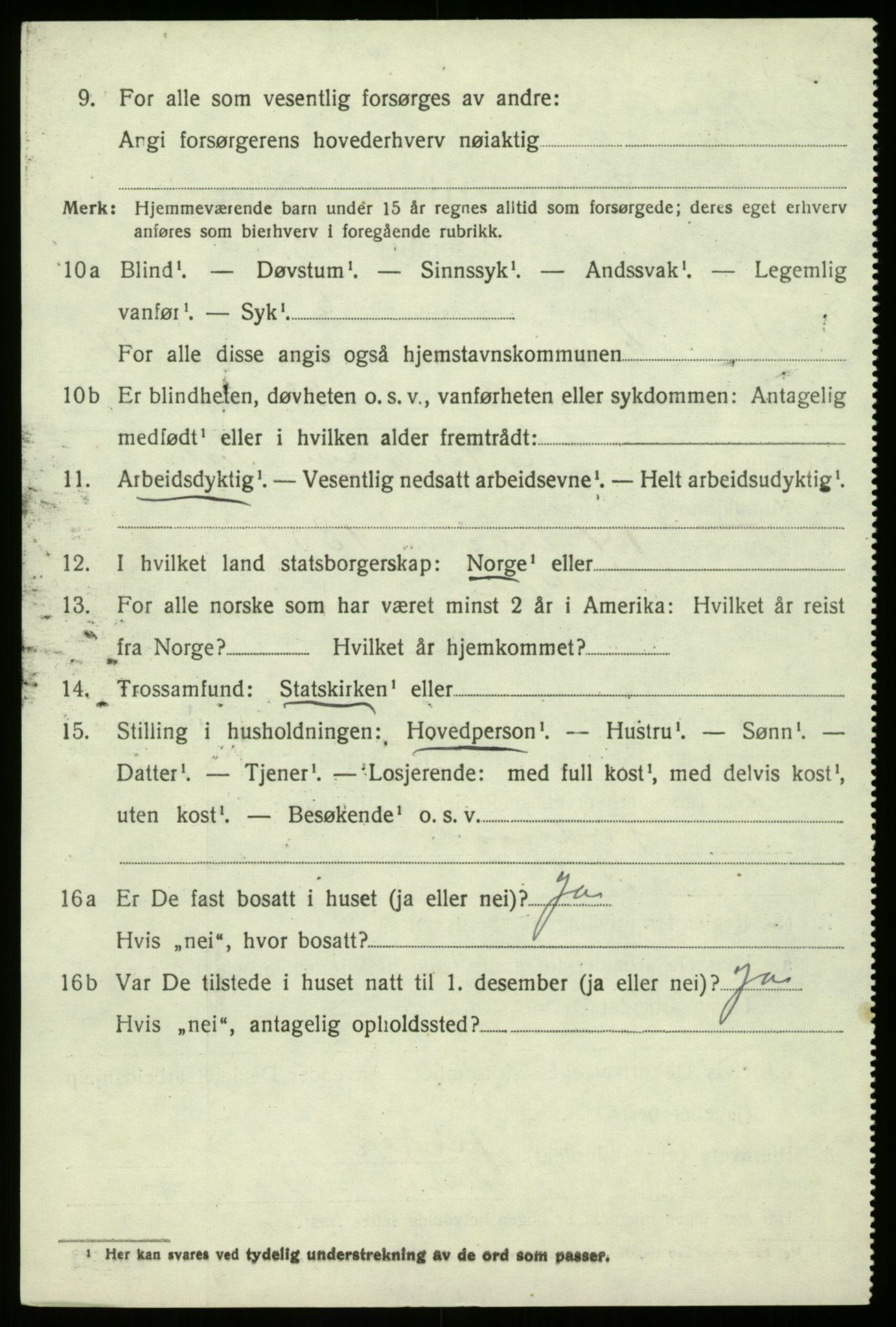 SAB, 1920 census for Manger, 1920, p. 9715