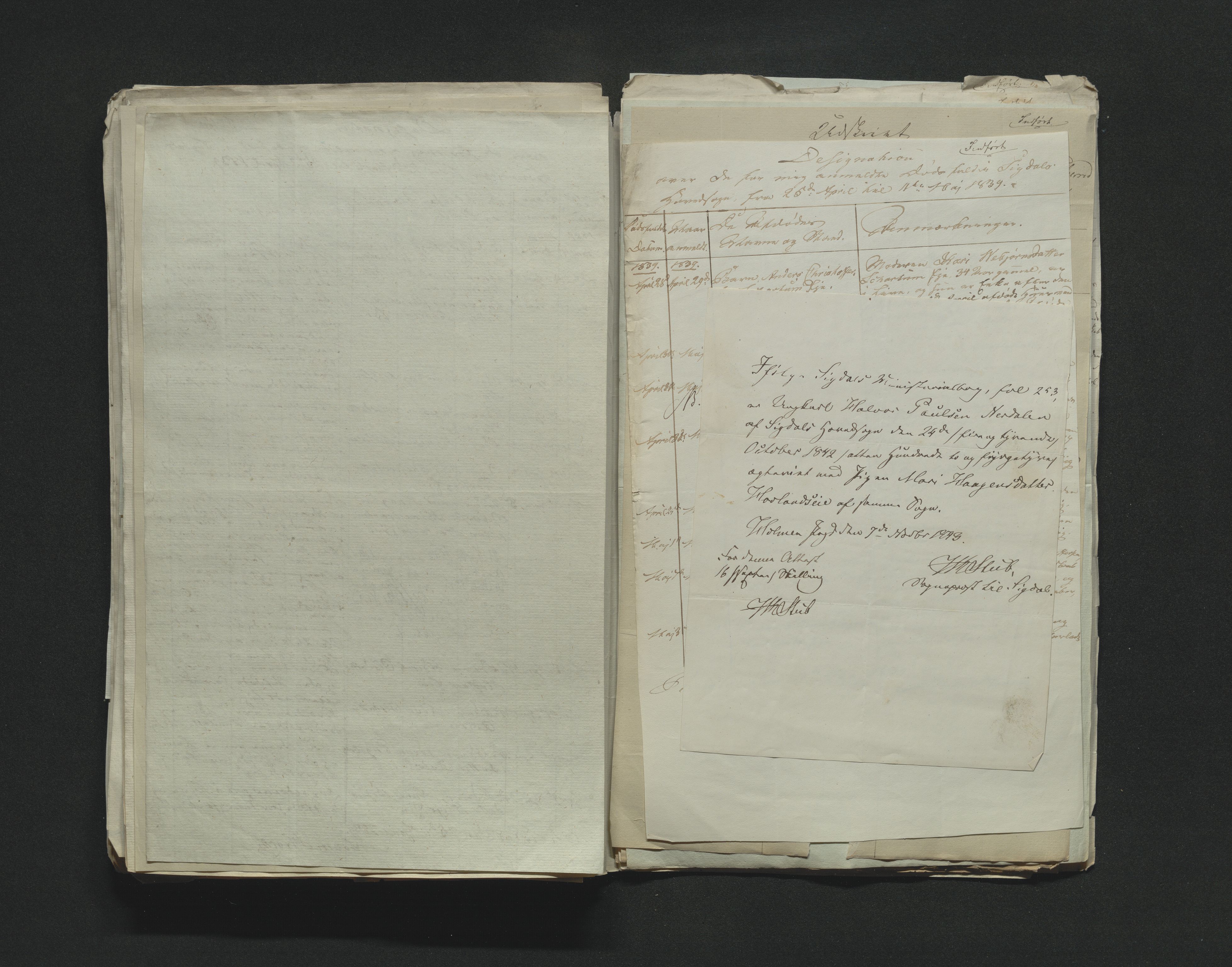 Eiker, Modum og Sigdal sorenskriveri, AV/SAKO-A-123/H/Ha/Hab/L0005: Dødsfallsmeldinger, 1837-1840