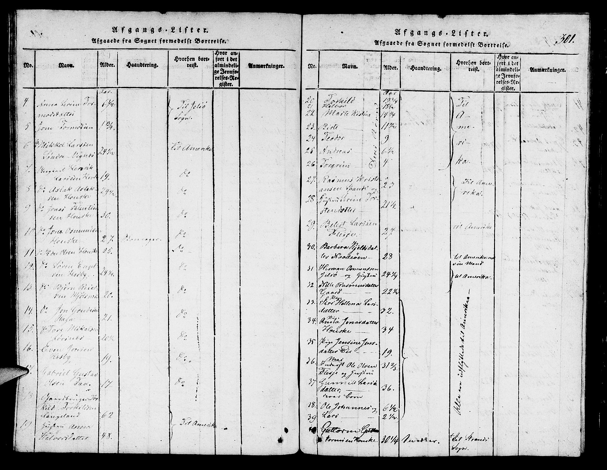 Finnøy sokneprestkontor, SAST/A-101825/H/Ha/Hab/L0001: Parish register (copy) no. B 1, 1816-1856, p. 301