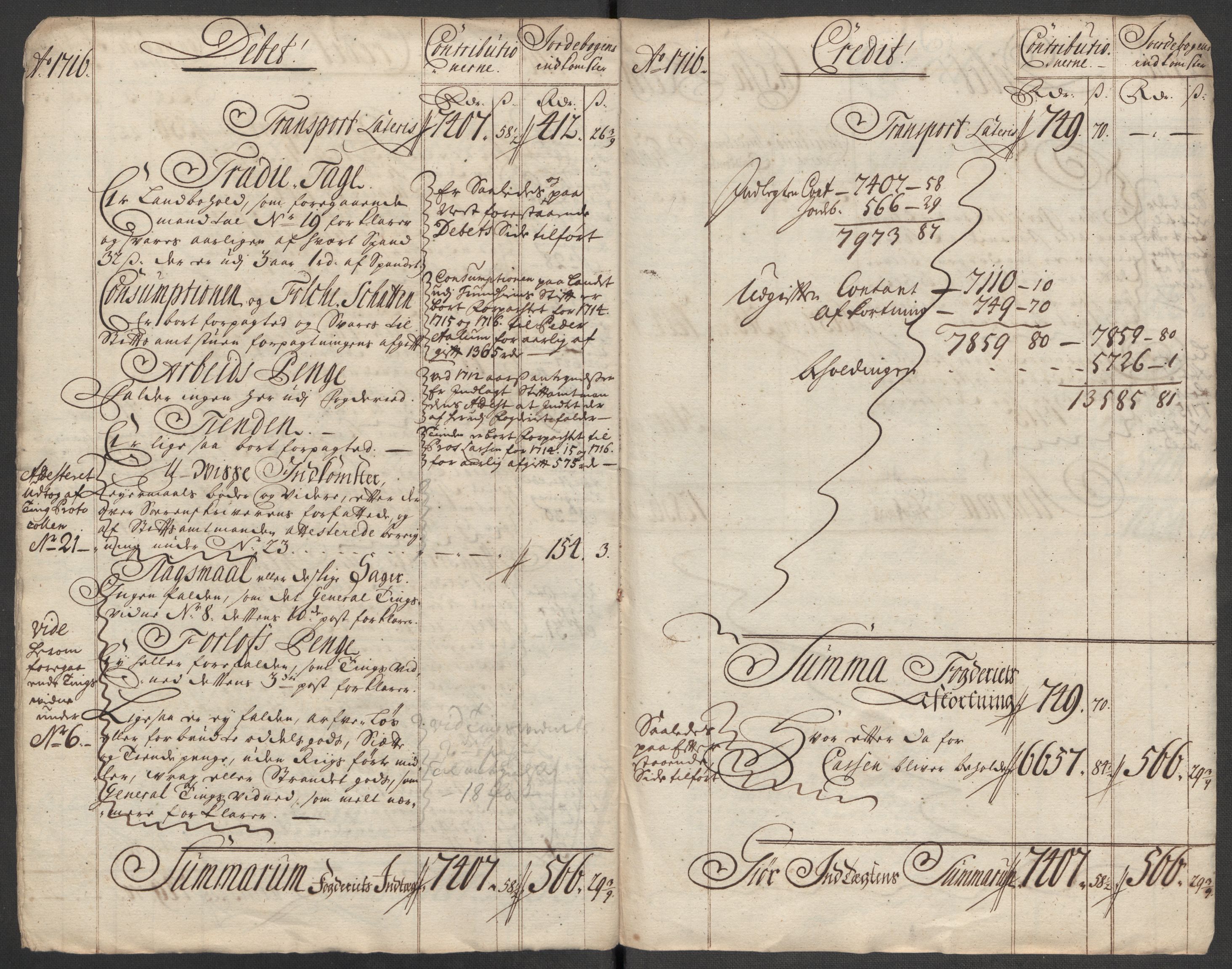 Rentekammeret inntil 1814, Reviderte regnskaper, Fogderegnskap, RA/EA-4092/R57/L3864: Fogderegnskap Fosen, 1716, p. 12