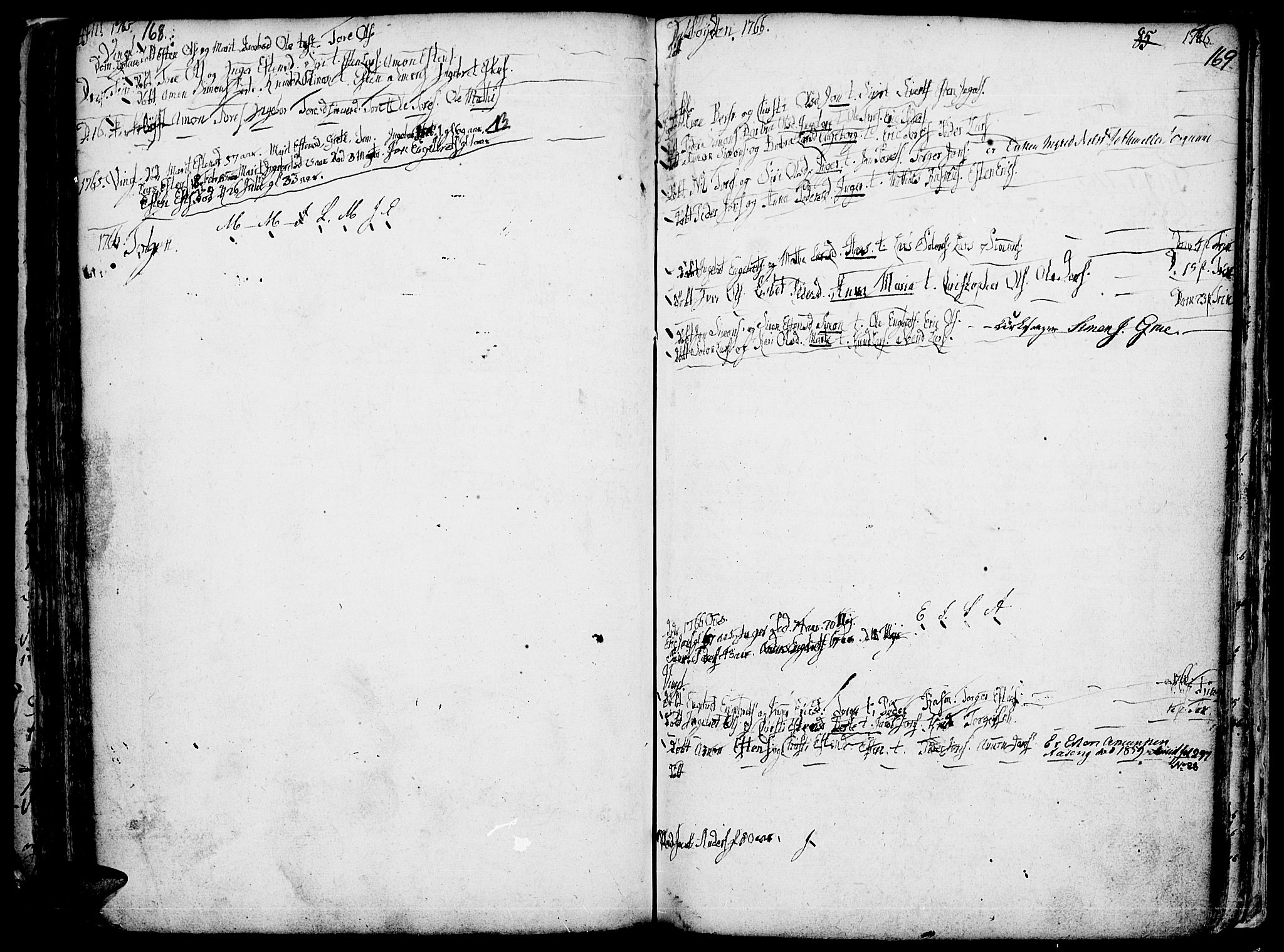 Tolga prestekontor, SAH/PREST-062/K/L0001: Parish register (official) no. 1, 1733-1767, p. 168-169