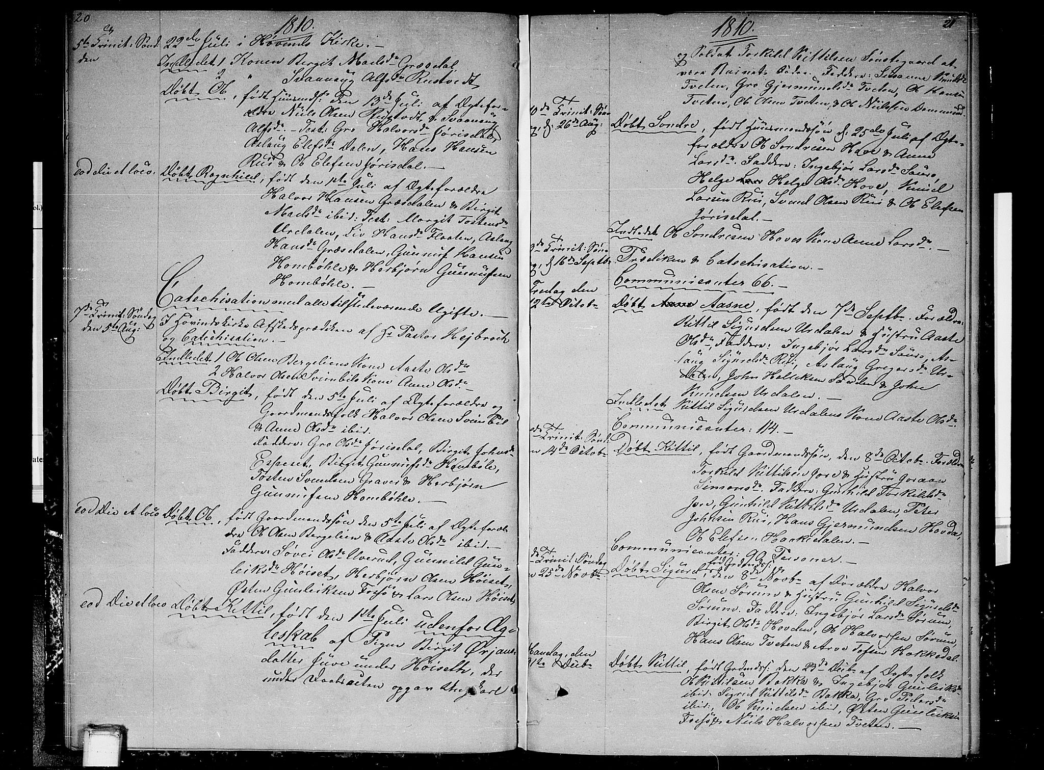 Gransherad kirkebøker, SAKO/A-267/F/Fb/L0001: Parish register (official) no. II 1, 1800-1814, p. 20-21