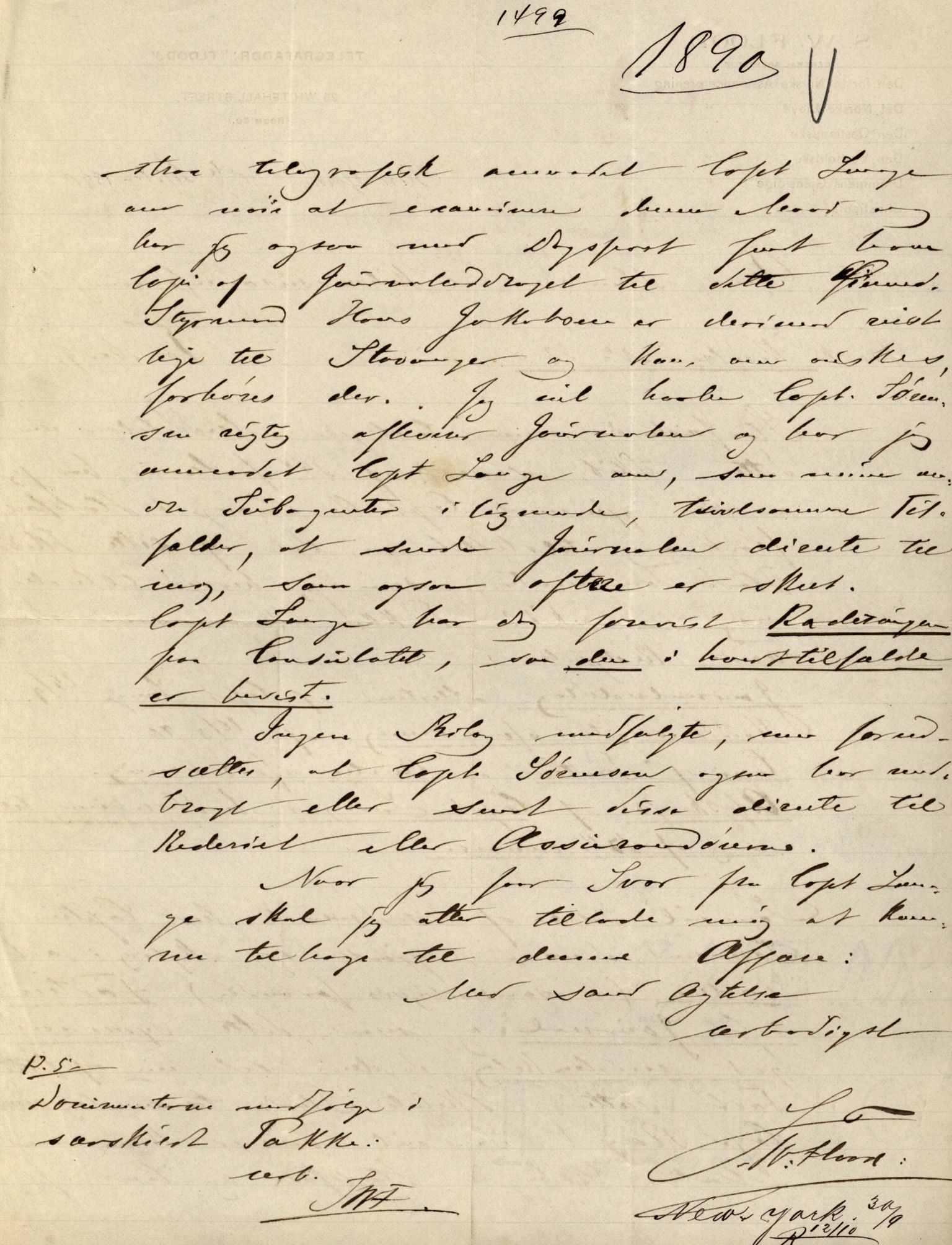 Pa 63 - Østlandske skibsassuranceforening, VEMU/A-1079/G/Ga/L0026/0009: Havaridokumenter / Rex, Resolve, Regulator, Familien, Falcon, Johanne, 1890, p. 13