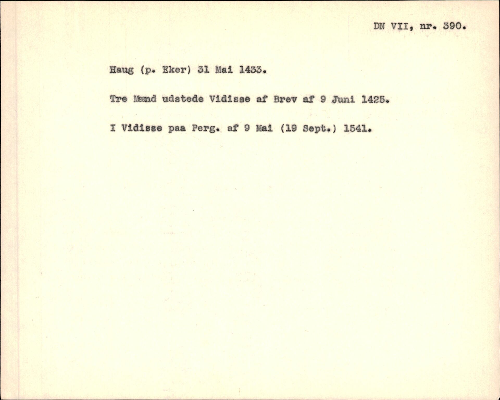 Riksarkivets diplomsamling, AV/RA-EA-5965/F35/F35f/L0001: Regestsedler: Diplomer fra DRA 1937 og 1996, p. 303