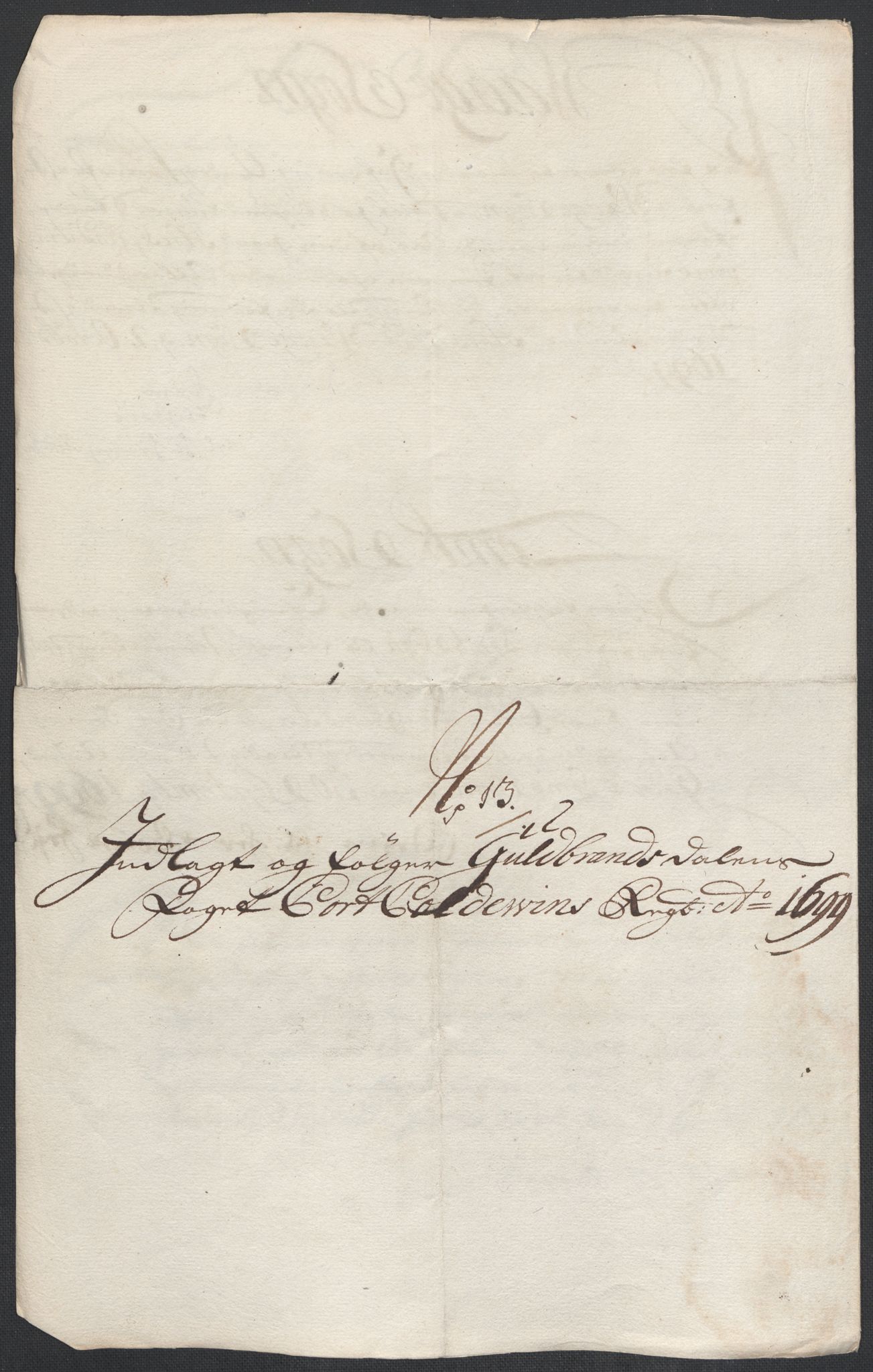 Rentekammeret inntil 1814, Reviderte regnskaper, Fogderegnskap, RA/EA-4092/R17/L1172: Fogderegnskap Gudbrandsdal, 1699, p. 189