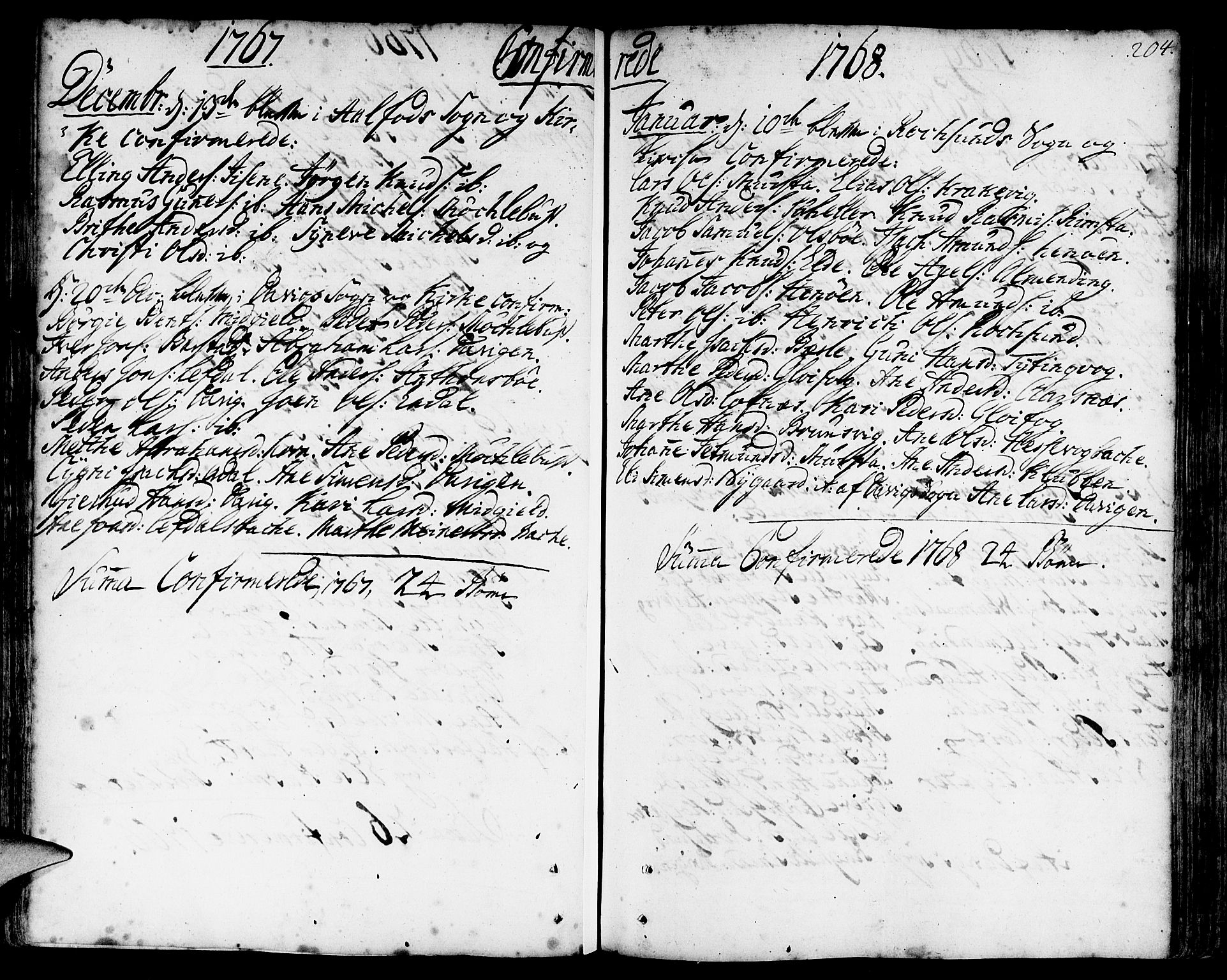 Davik sokneprestembete, AV/SAB-A-79701/H/Haa/Haaa/L0002: Parish register (official) no. A 2, 1742-1816, p. 204