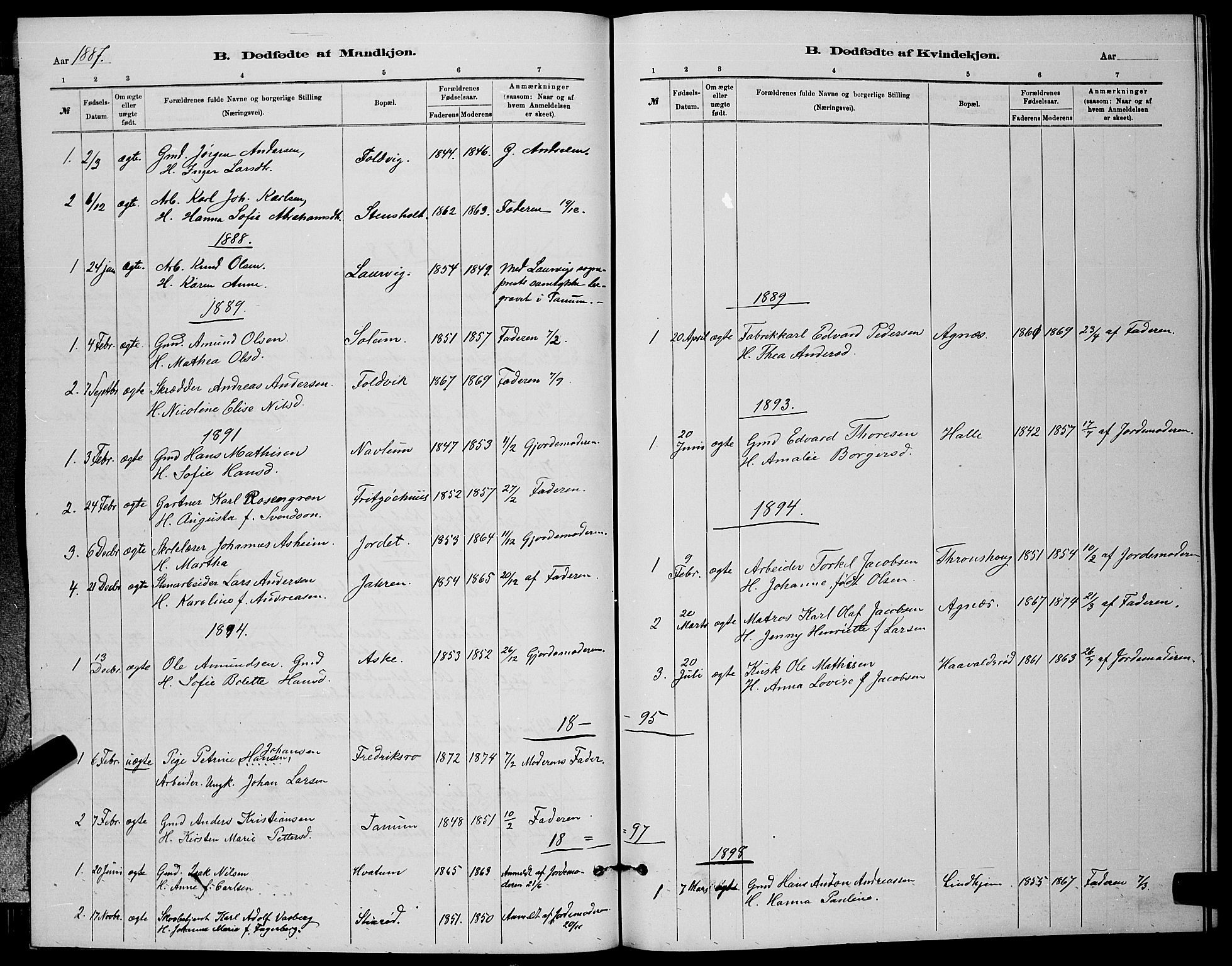 Brunlanes kirkebøker, AV/SAKO-A-342/G/Ga/L0003: Parish register (copy) no. I 3, 1877-1898