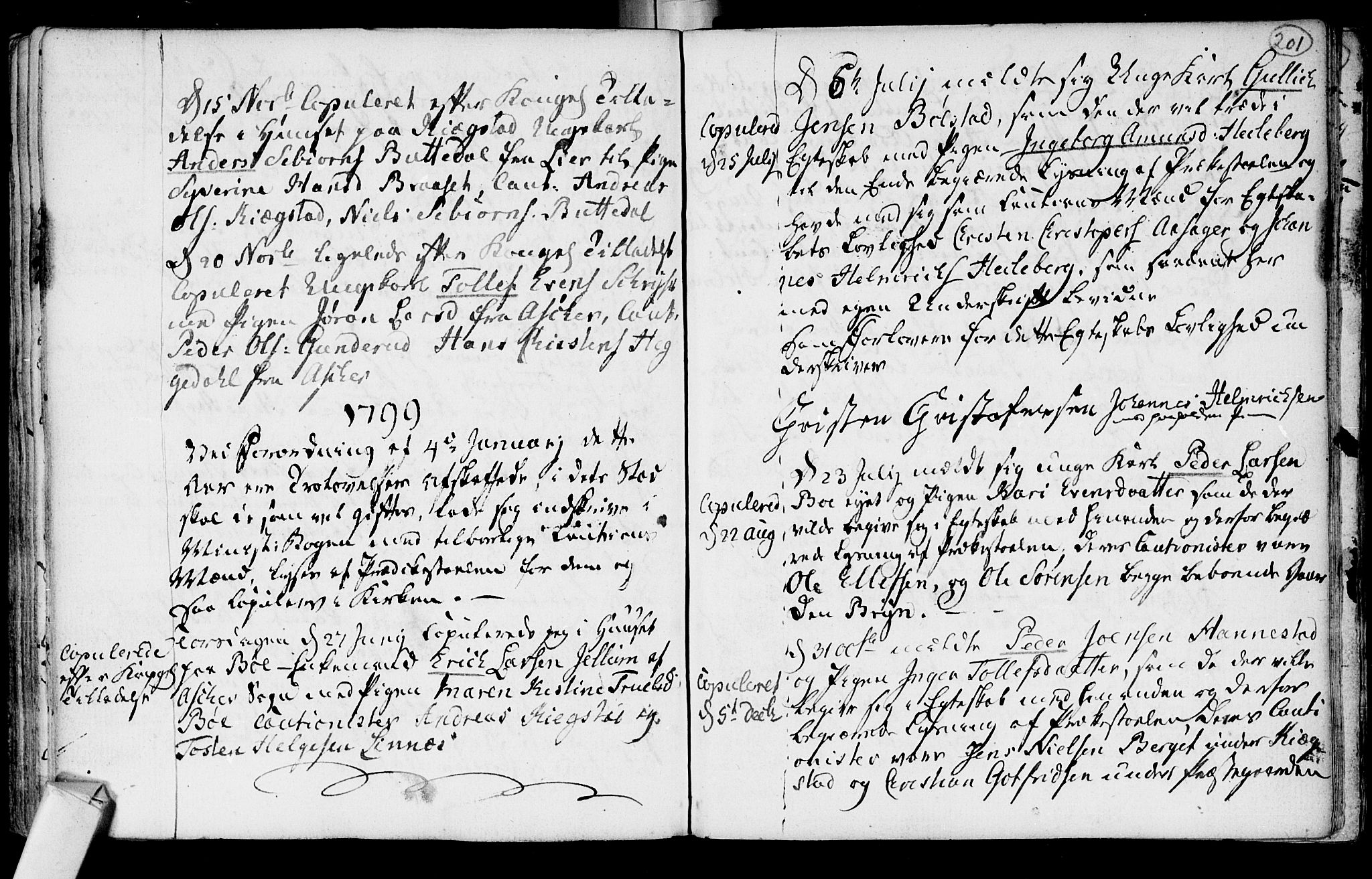 Røyken kirkebøker, AV/SAKO-A-241/F/Fa/L0003: Parish register (official) no. 3, 1782-1813, p. 201