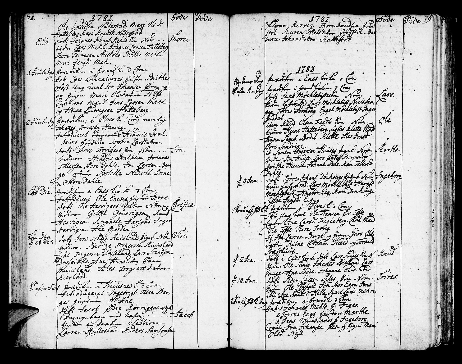 Kvinnherad sokneprestembete, SAB/A-76401/H/Haa: Parish register (official) no. A 4, 1778-1811, p. 78-79