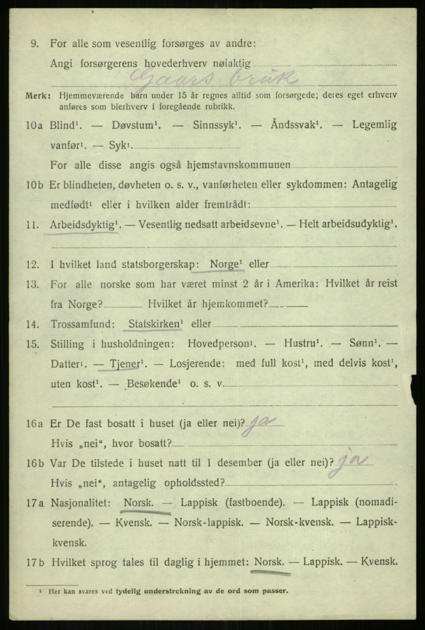 SATØ, 1920 census for Lenvik, 1920, p. 7827