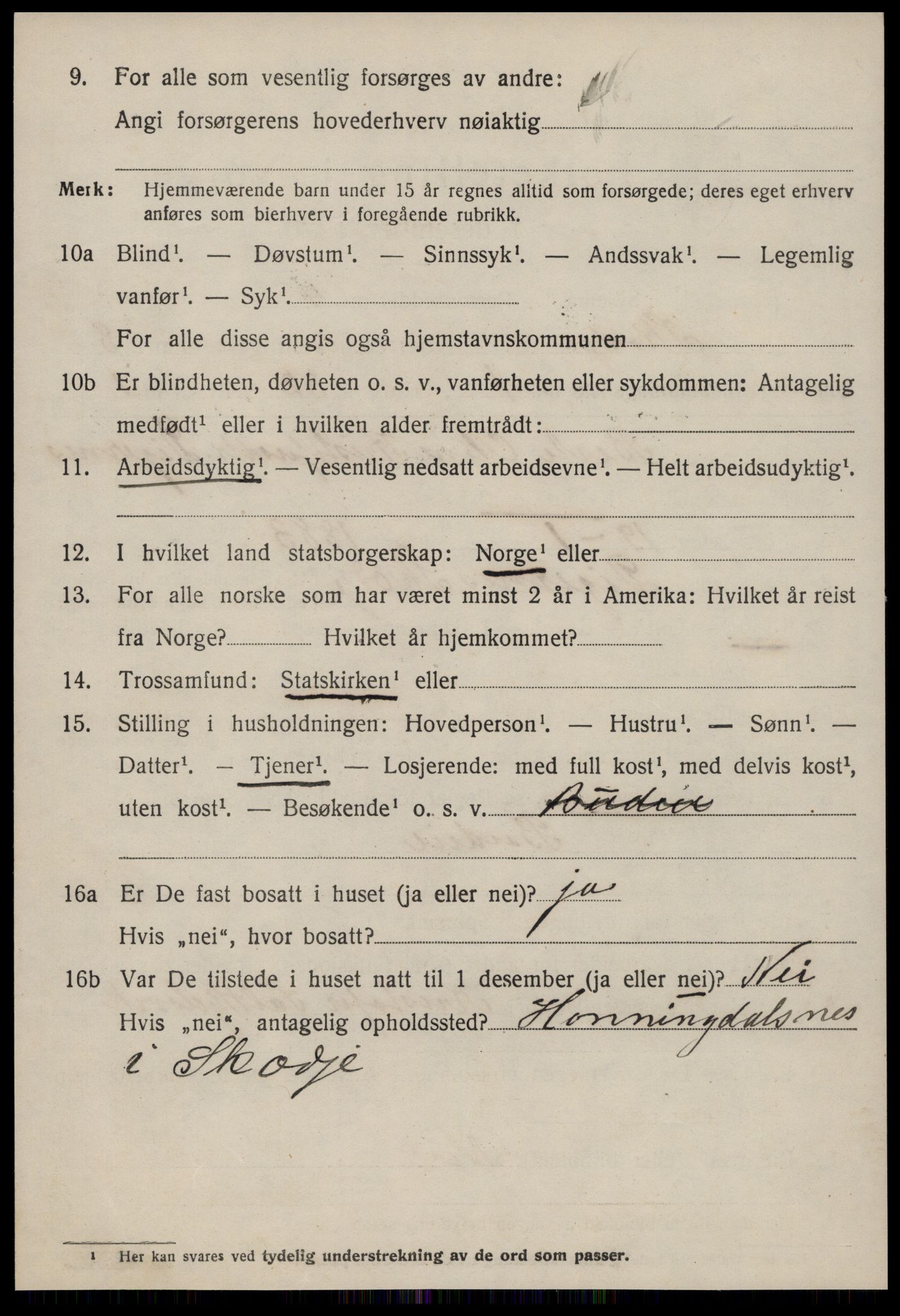 SAT, 1920 census for Skodje, 1920, p. 3474