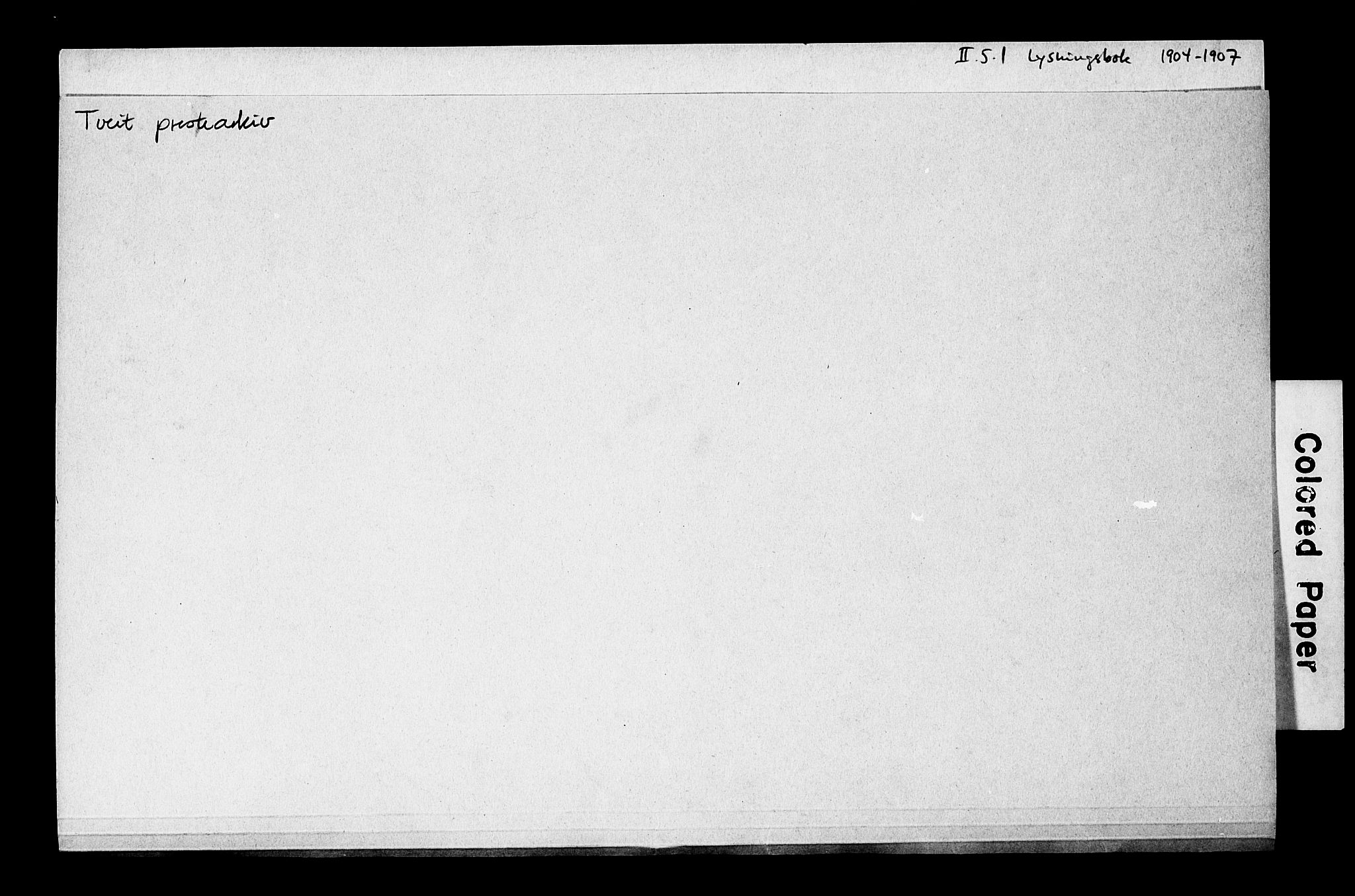 Tveit sokneprestkontor, SAK/1111-0043/F/Fe/L0001: Banns register no. II.5.1, 1904-1907