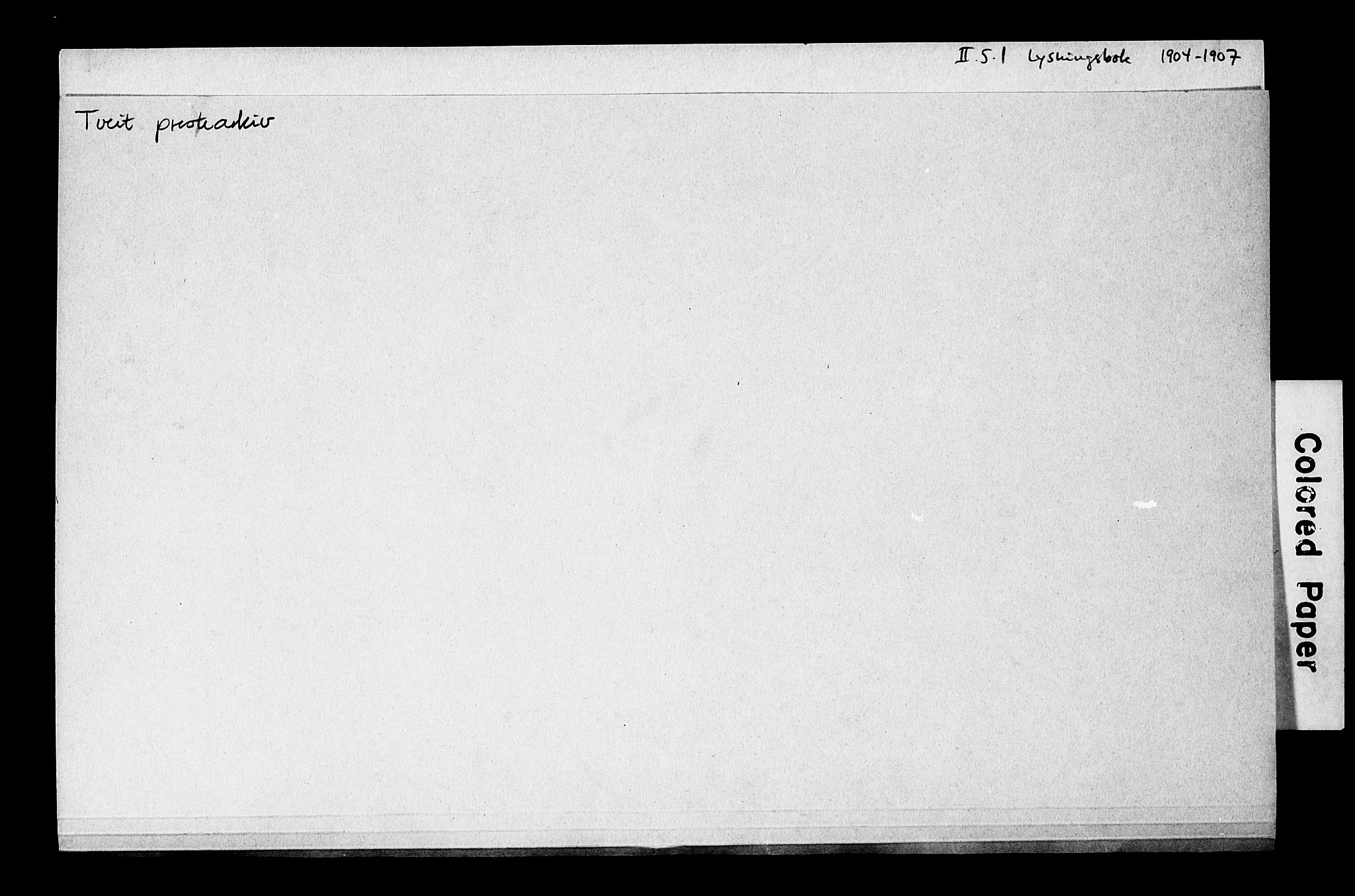 Tveit sokneprestkontor, AV/SAK-1111-0043/F/Fe/L0001: Banns register no. II.5.1, 1904-1907