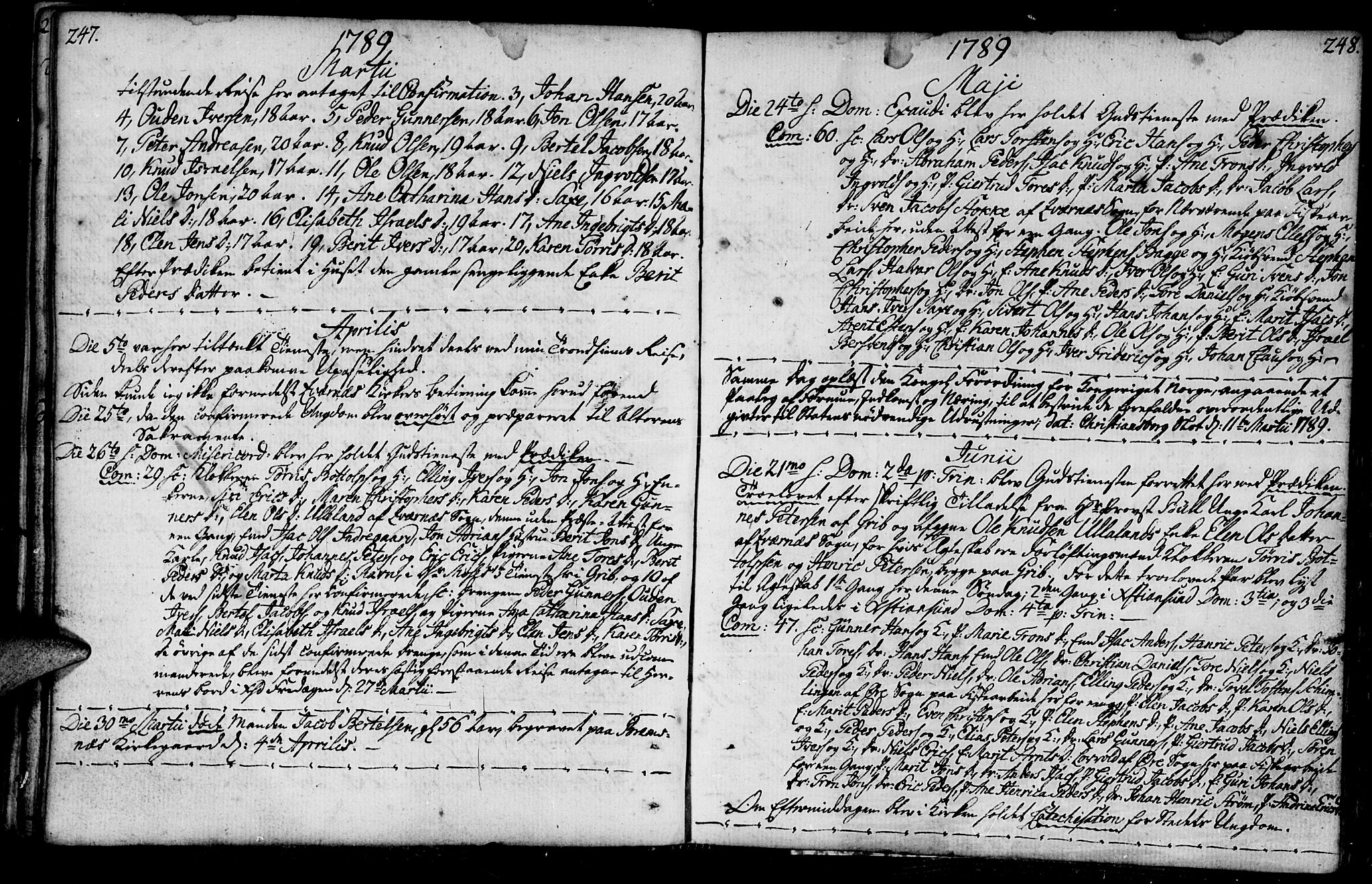 Ministerialprotokoller, klokkerbøker og fødselsregistre - Møre og Romsdal, SAT/A-1454/574/L0876: Parish register (official) no. 574A02, 1754-1814, p. 247-248