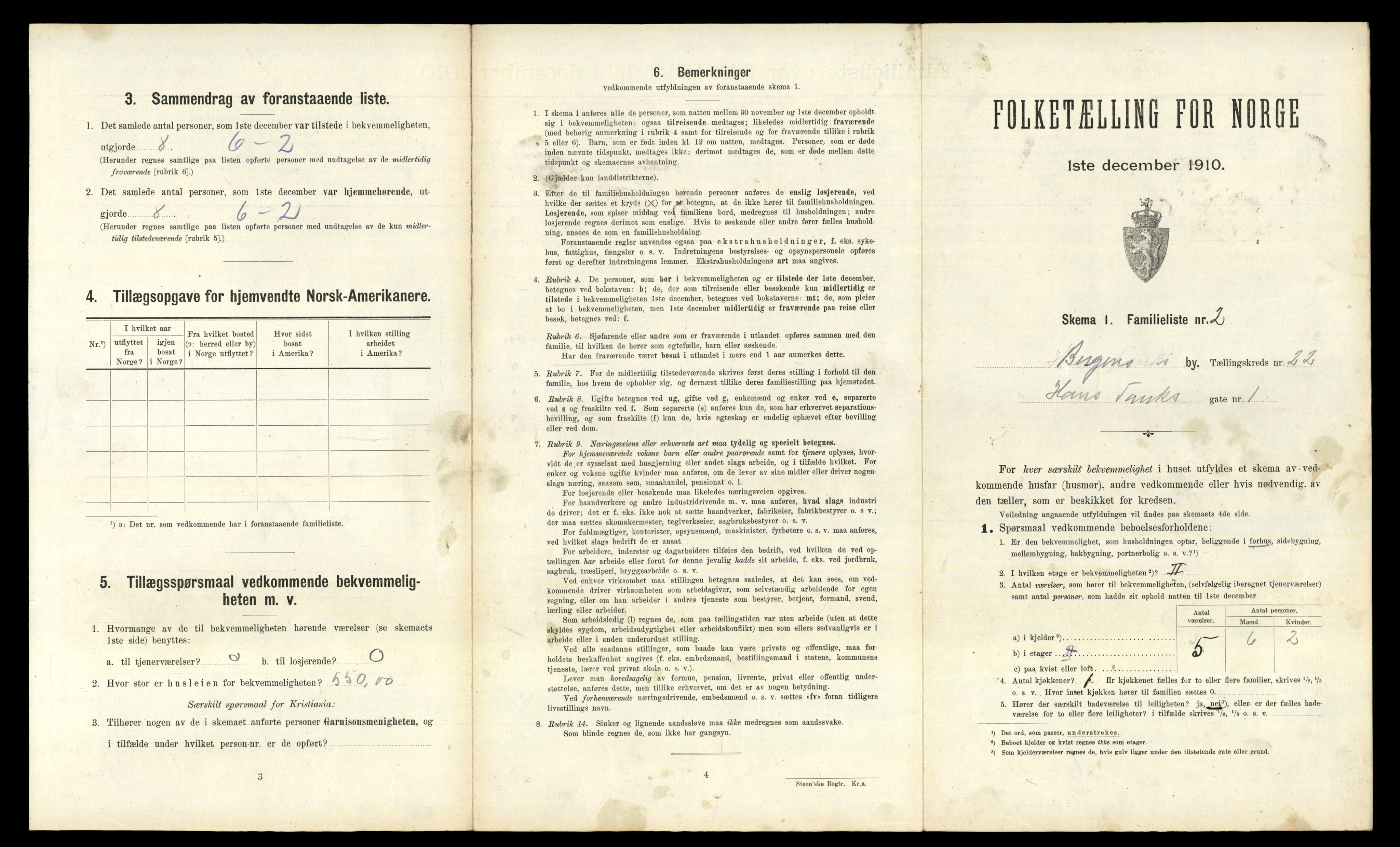 RA, 1910 census for Bergen, 1910, p. 7113