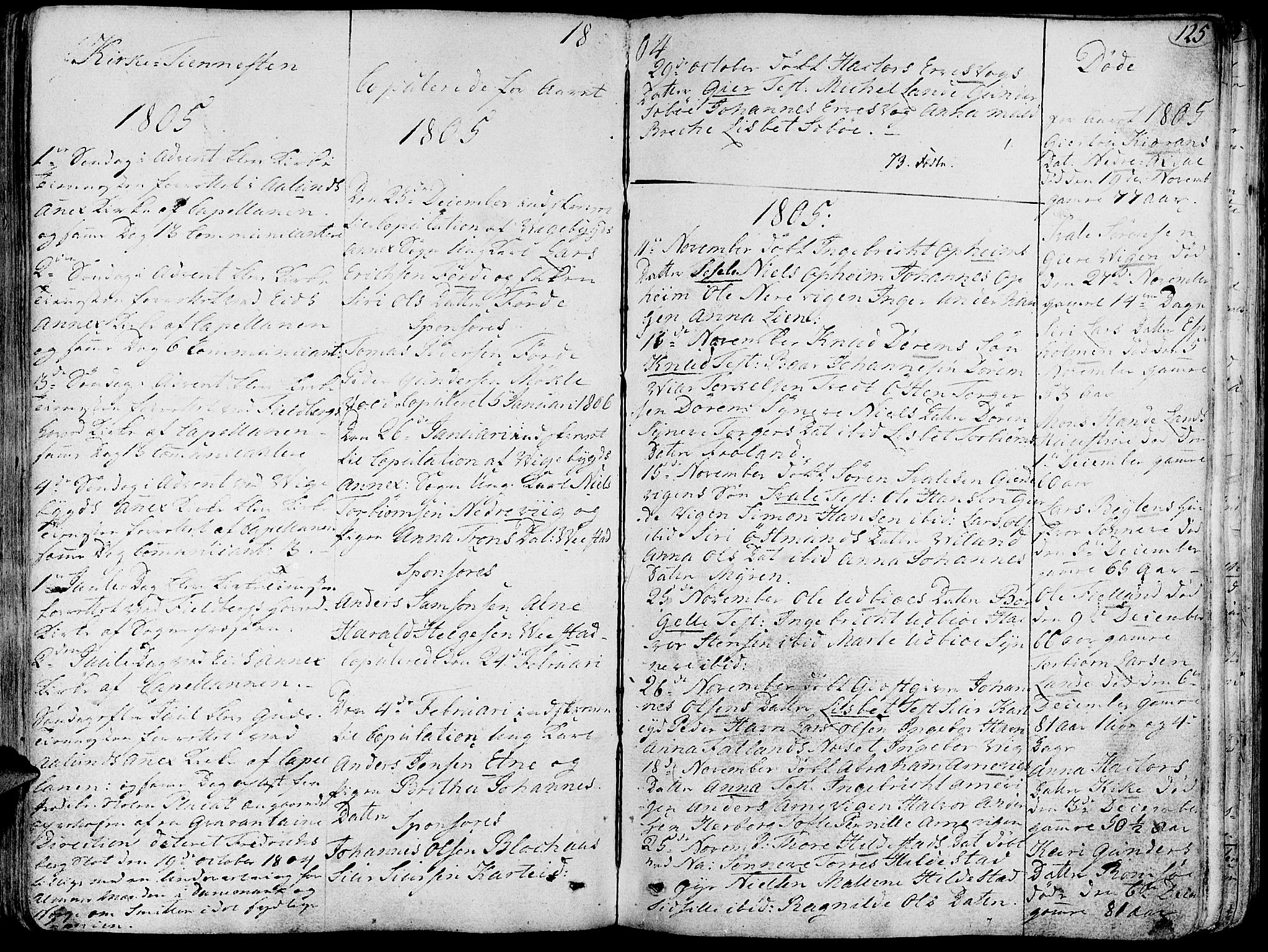 Fjelberg sokneprestembete, SAB/A-75201/H/Haa: Parish register (official) no. A 3, 1788-1815, p. 125