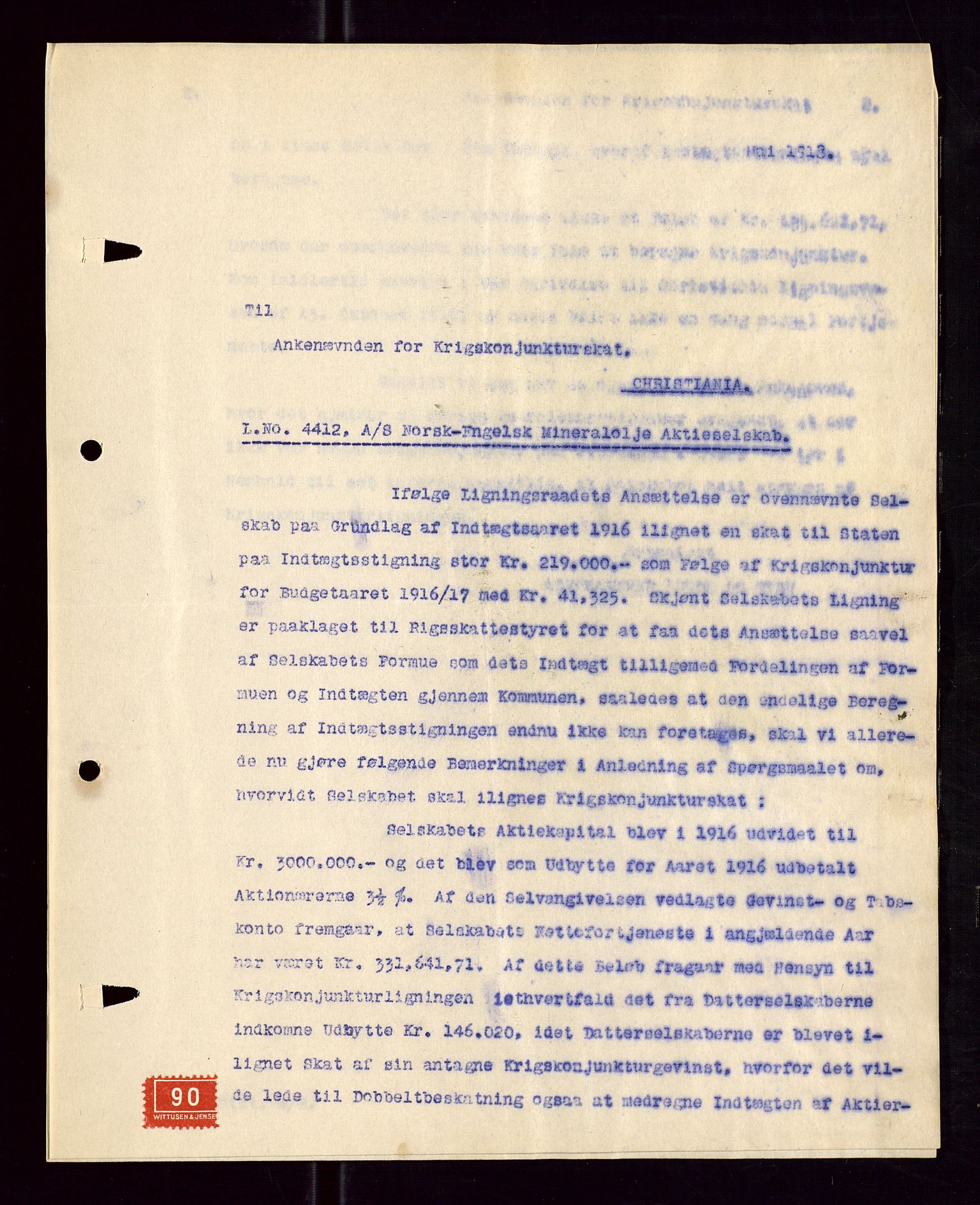 Pa 1521 - A/S Norske Shell, AV/SAST-A-101915/E/Ea/Eaa/L0005: Sjefskorrespondanse, 1918, p. 401