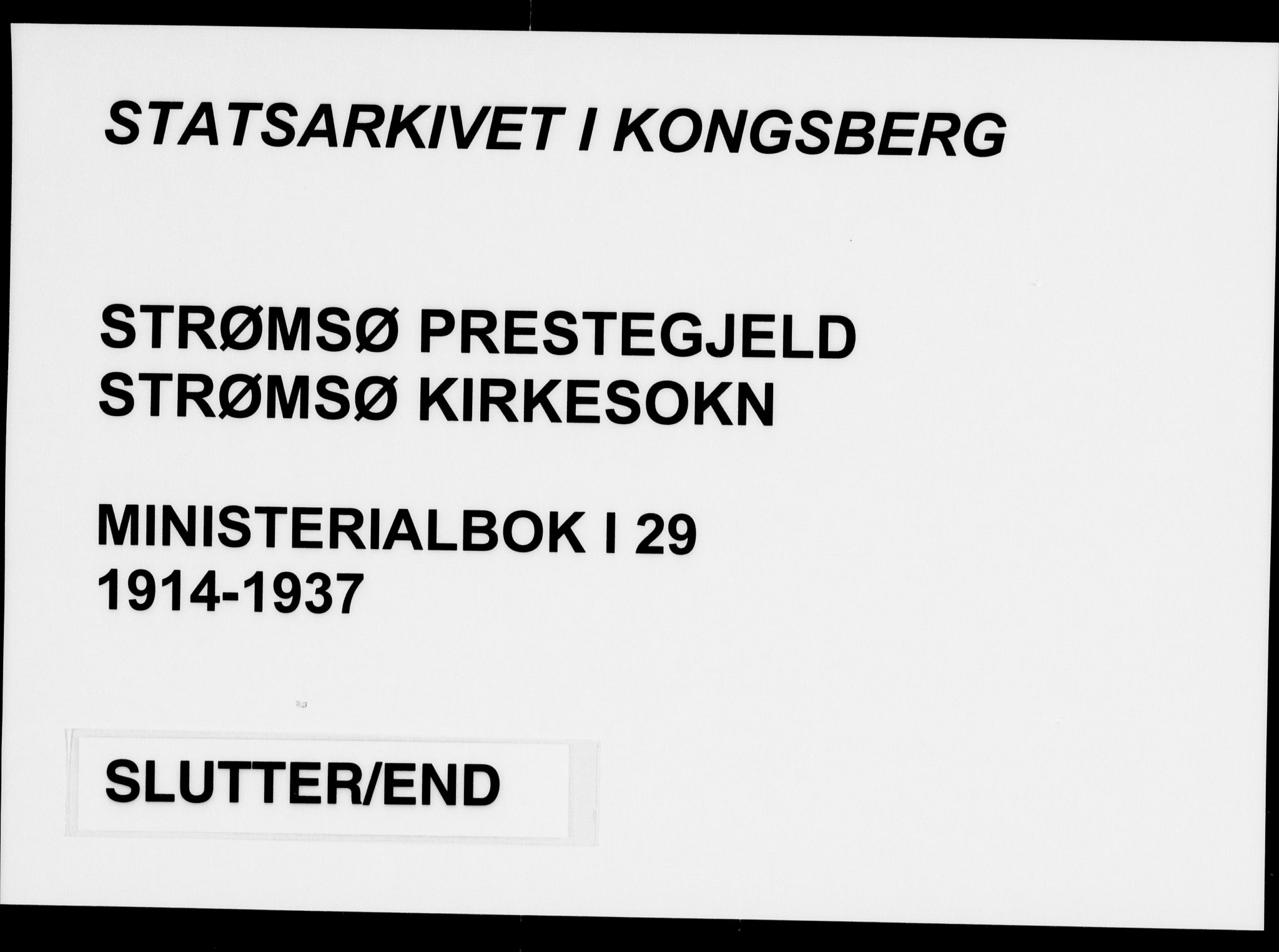 Strømsø kirkebøker, SAKO/A-246/F/Fa/L0028: Parish register (official) no. I 29, 1914-1937