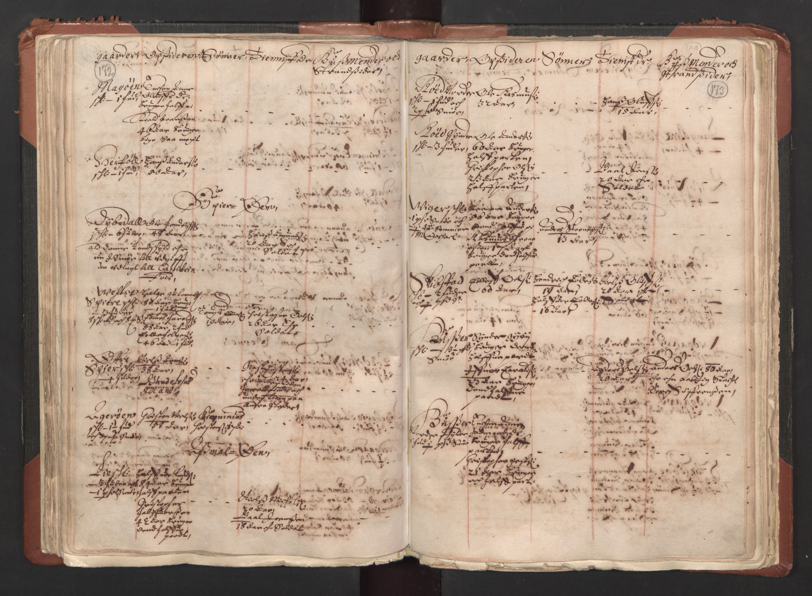 RA, Bailiff's Census 1664-1666, no. 1: Modern Østfold county, 1664, p. 172-173