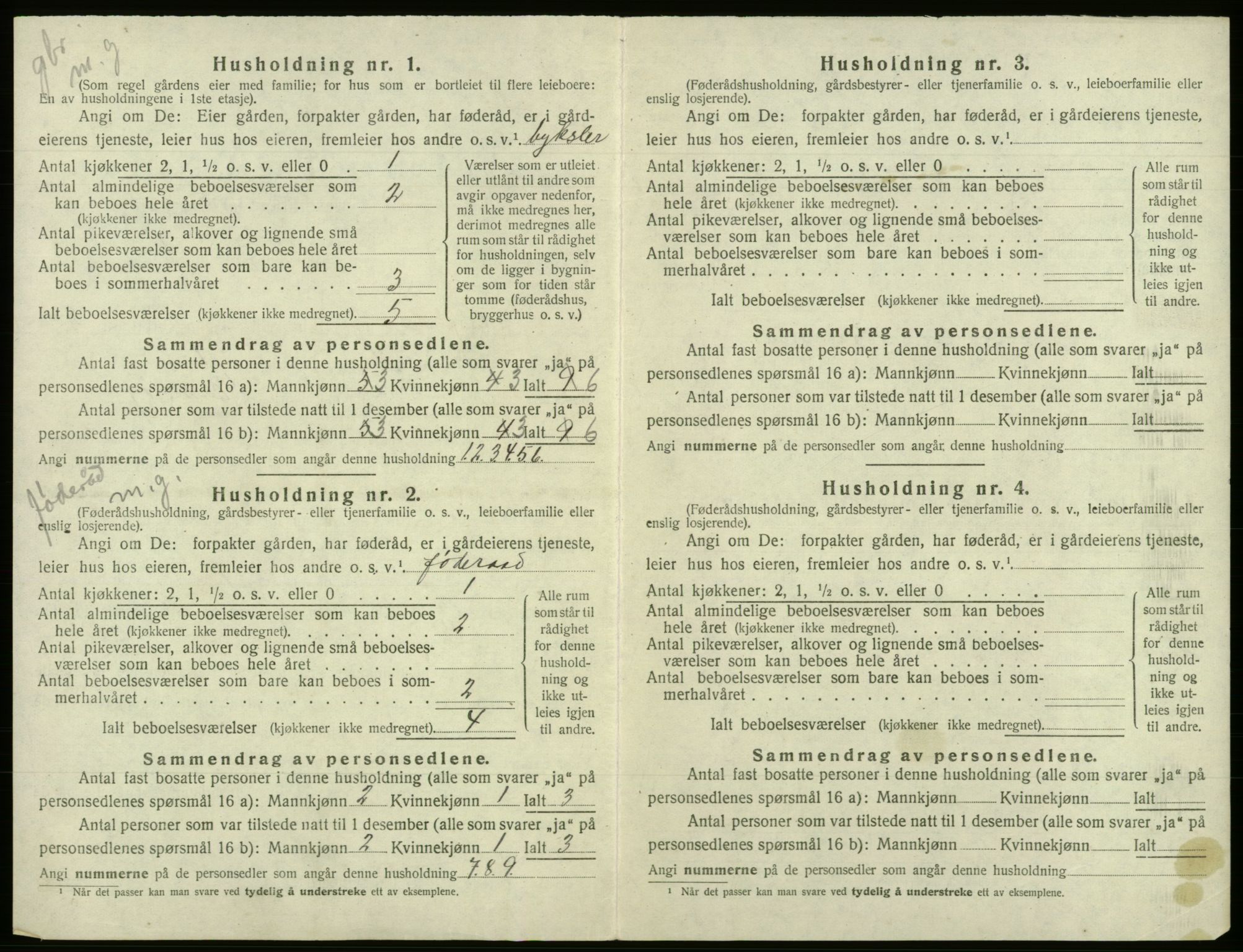 SAB, 1920 census for Fusa, 1920, p. 82