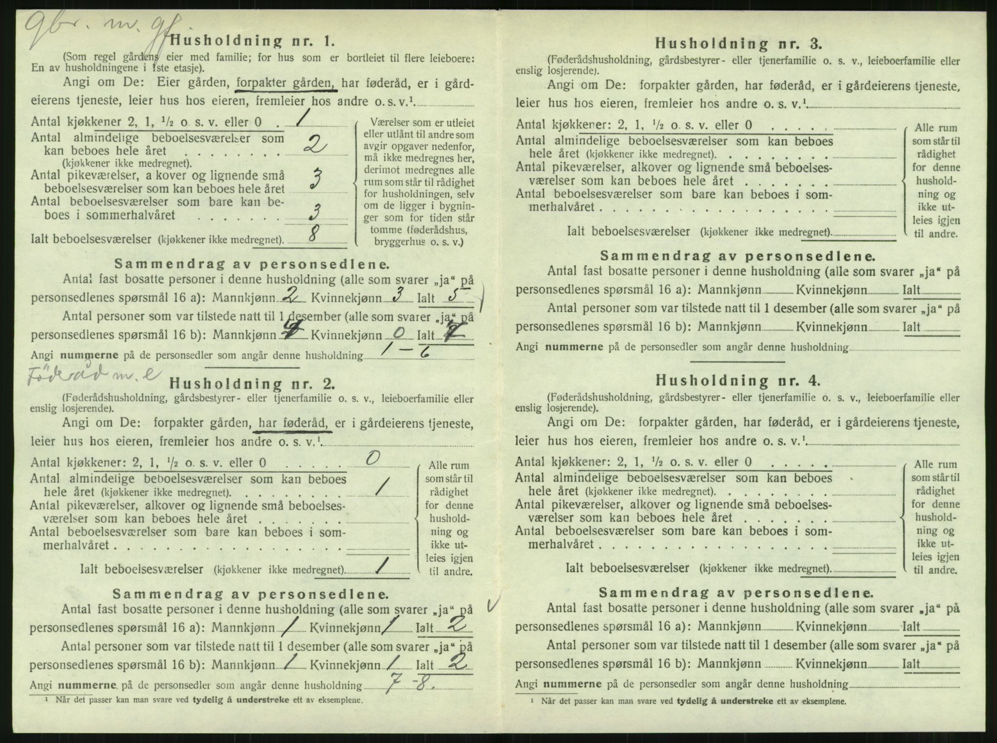 SAT, 1920 census for Hattfjelldal, 1920, p. 107