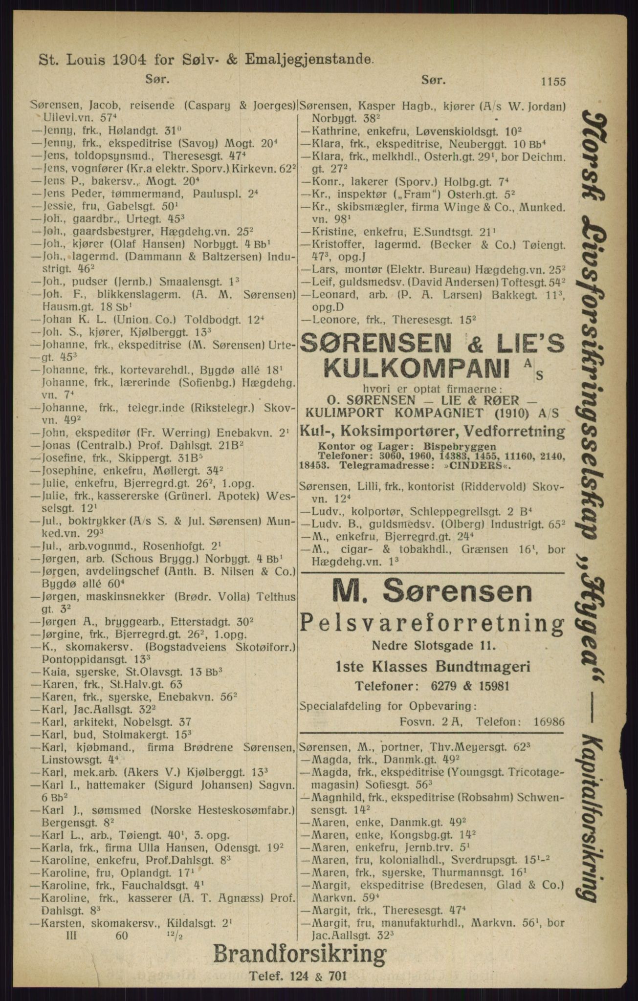 Kristiania/Oslo adressebok, PUBL/-, 1916, p. 1155