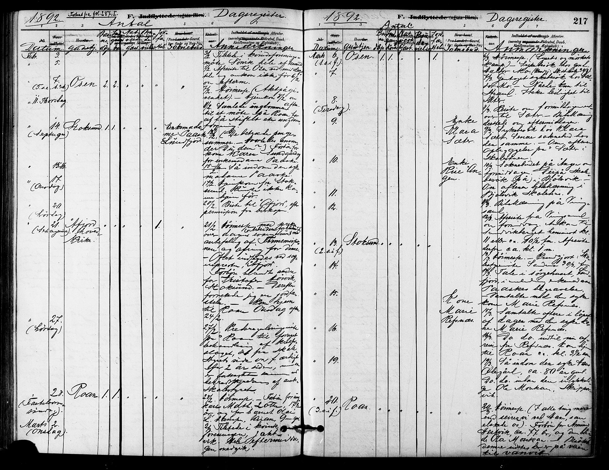 Ministerialprotokoller, klokkerbøker og fødselsregistre - Sør-Trøndelag, SAT/A-1456/657/L0707: Parish register (official) no. 657A08, 1879-1893, p. 217
