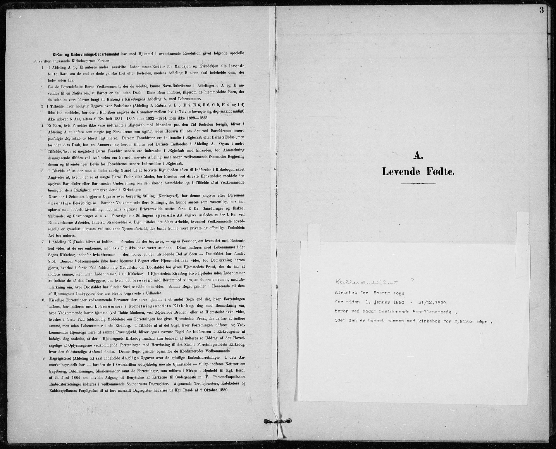 Modum kirkebøker, AV/SAKO-A-234/F/Fa/L0020: Parish register (official) no. 20, 1900-1917, p. 3