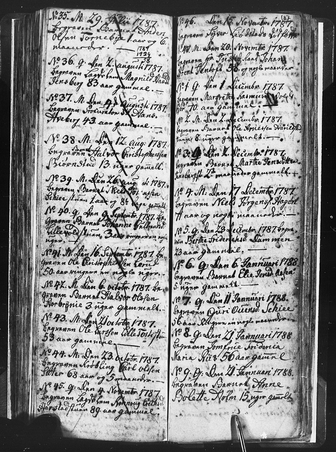 Romedal prestekontor, SAH/PREST-004/L/L0001: Parish register (copy) no. 1, 1785-1794, p. 87