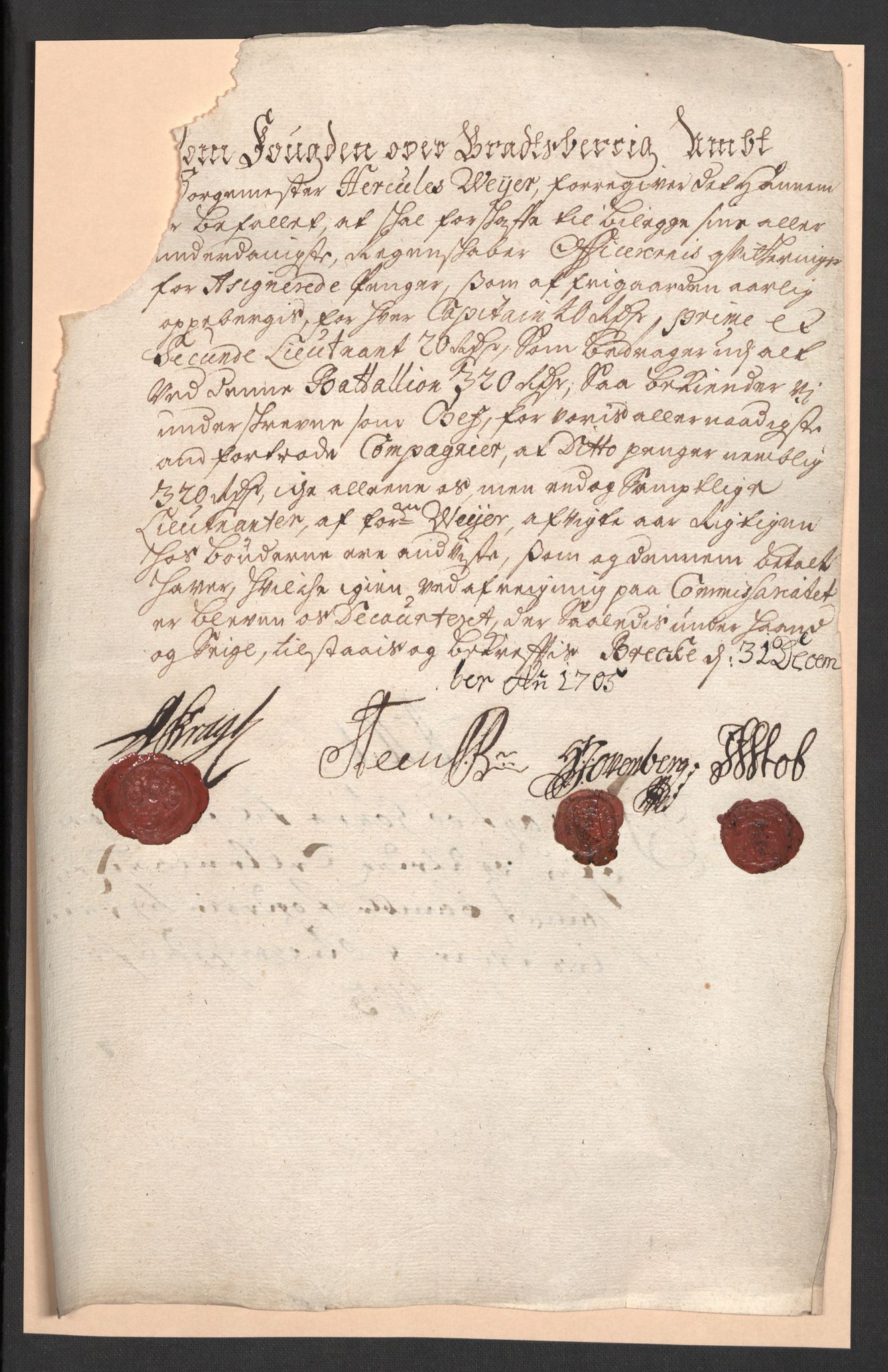 Rentekammeret inntil 1814, Reviderte regnskaper, Fogderegnskap, AV/RA-EA-4092/R36/L2114: Fogderegnskap Øvre og Nedre Telemark og Bamble, 1705, p. 156