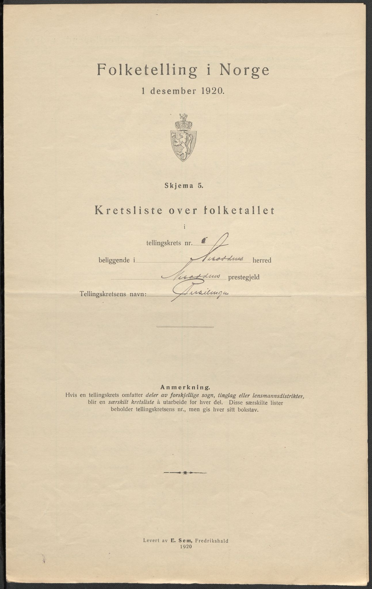 SAO, 1920 census for Nesodden, 1920, p. 25