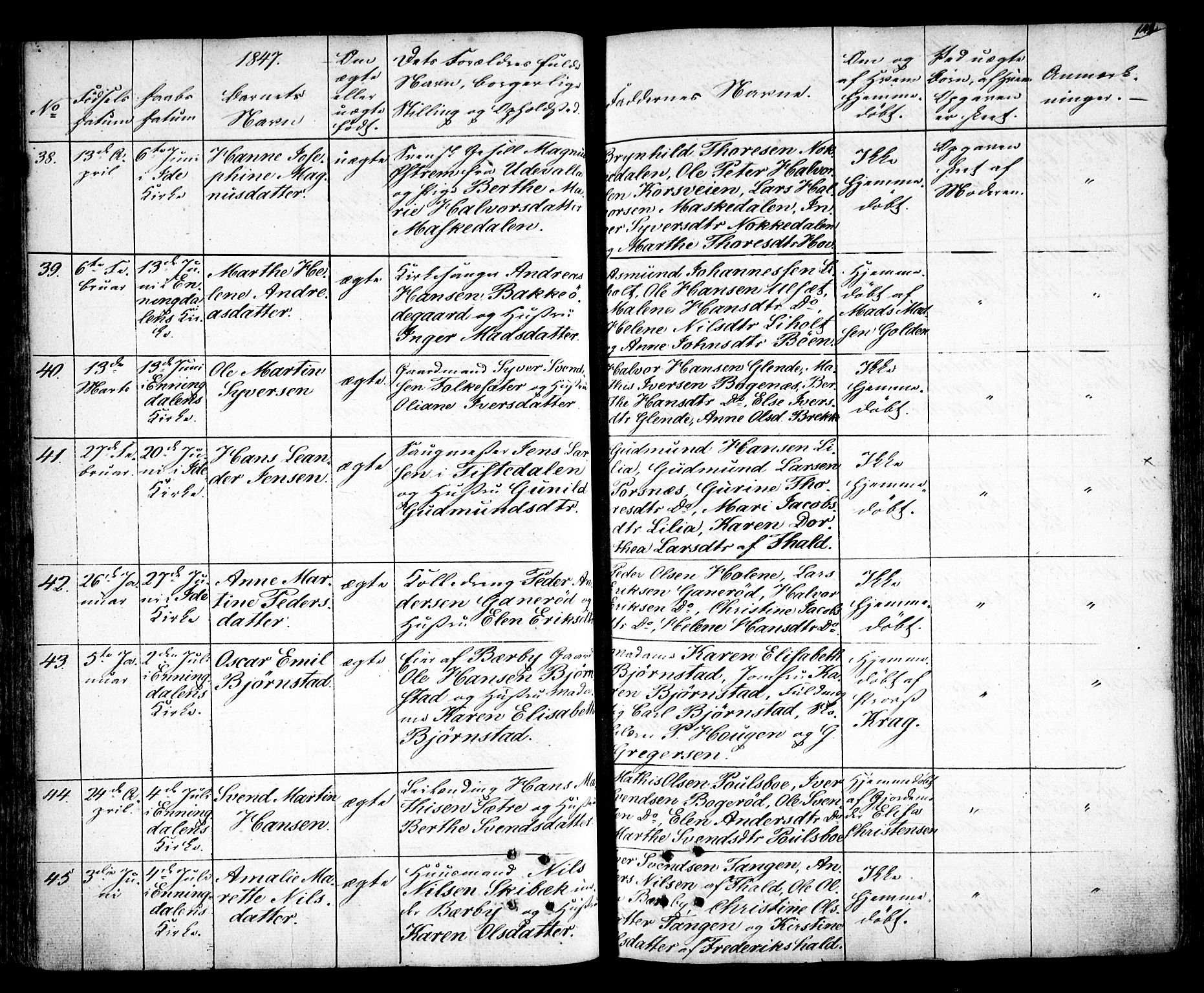 Idd prestekontor Kirkebøker, SAO/A-10911/F/Fc/L0003: Parish register (official) no. III 3, 1832-1847, p. 141