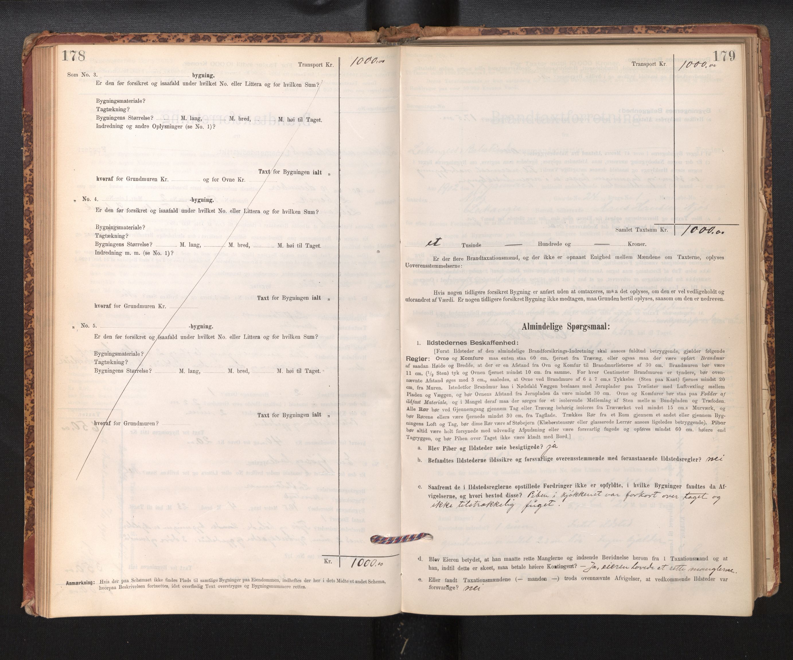 Lensmannen i Leikanger, AV/SAB-A-29201/0012/L0004: Branntakstprotokoll, skjematakst, 1894-1903, p. 178-179