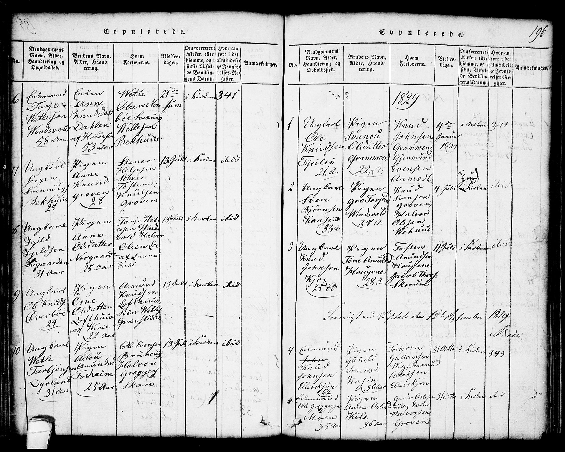 Seljord kirkebøker, SAKO/A-20/G/Gc/L0001: Parish register (copy) no. III 1, 1815-1849, p. 196