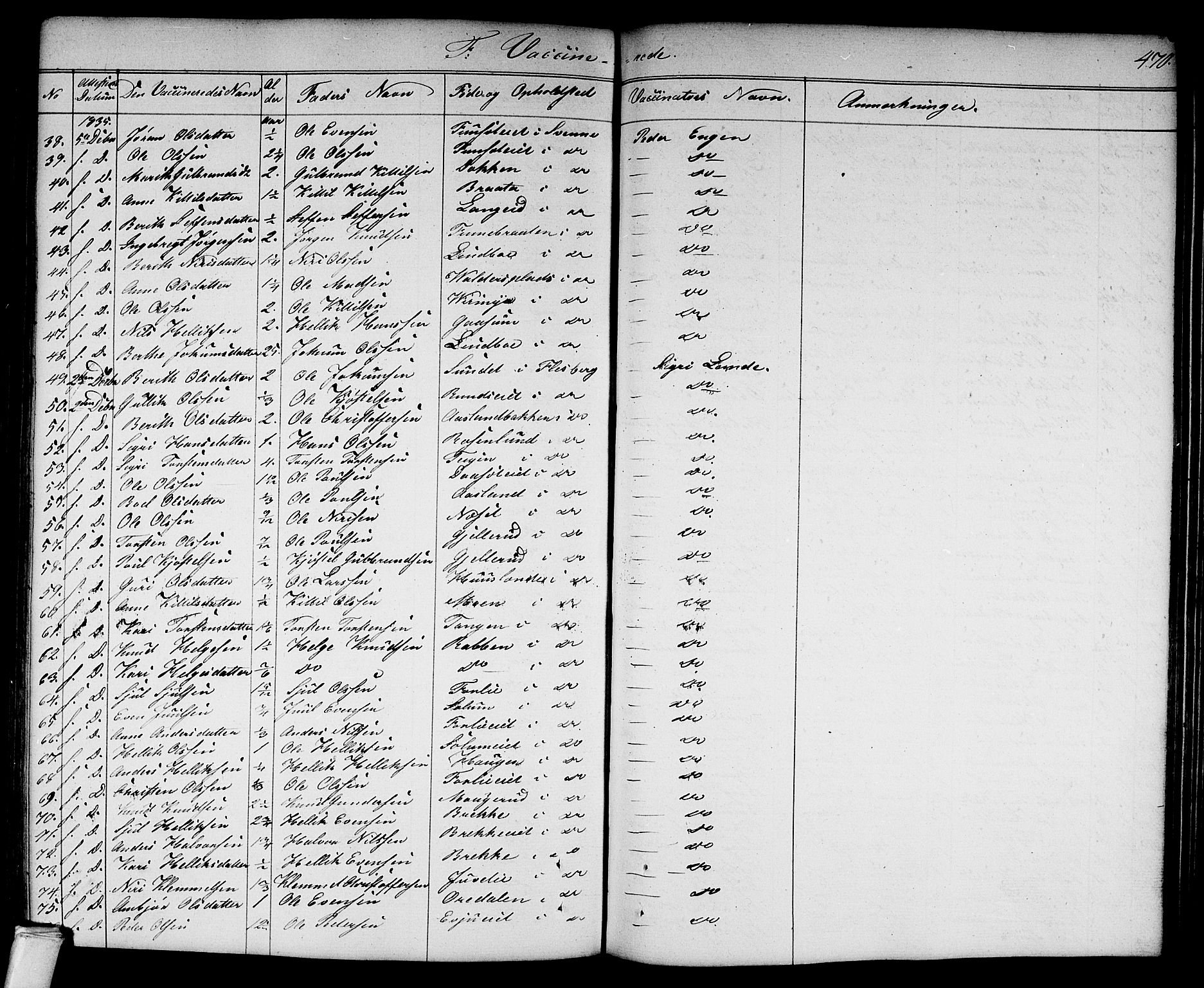 Flesberg kirkebøker, SAKO/A-18/G/Ga/L0002: Parish register (copy) no. I 2, 1834-1860, p. 470