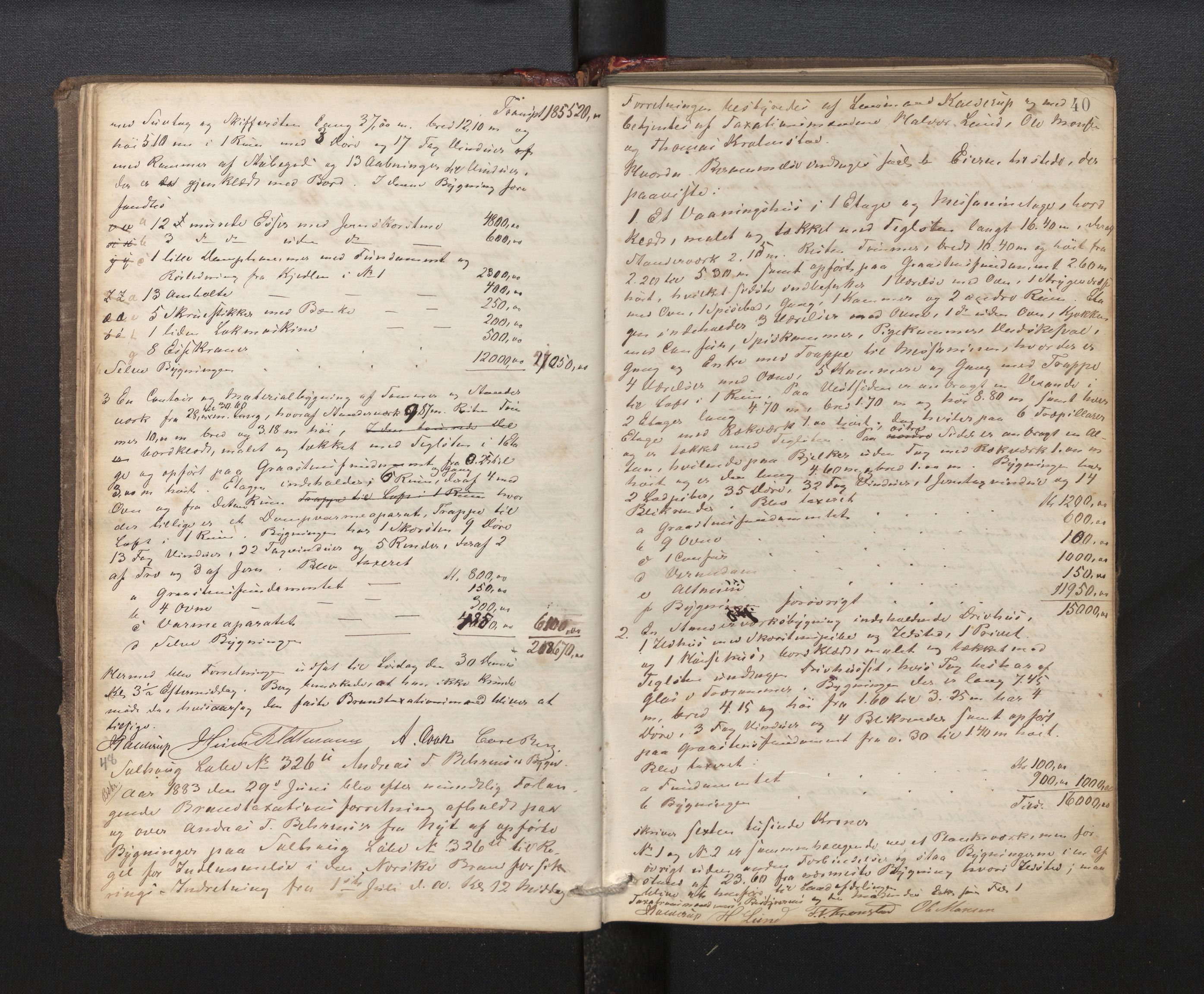 Lensmannen i Årstad, AV/SAB-A-36201/0012/L0007: Branntakstprotokoll, 1882-1889, p. 40