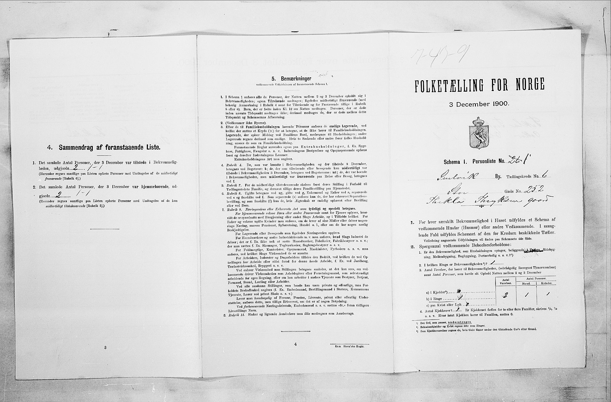 RA, 1900 census for Svelvik, 1900, p. 823