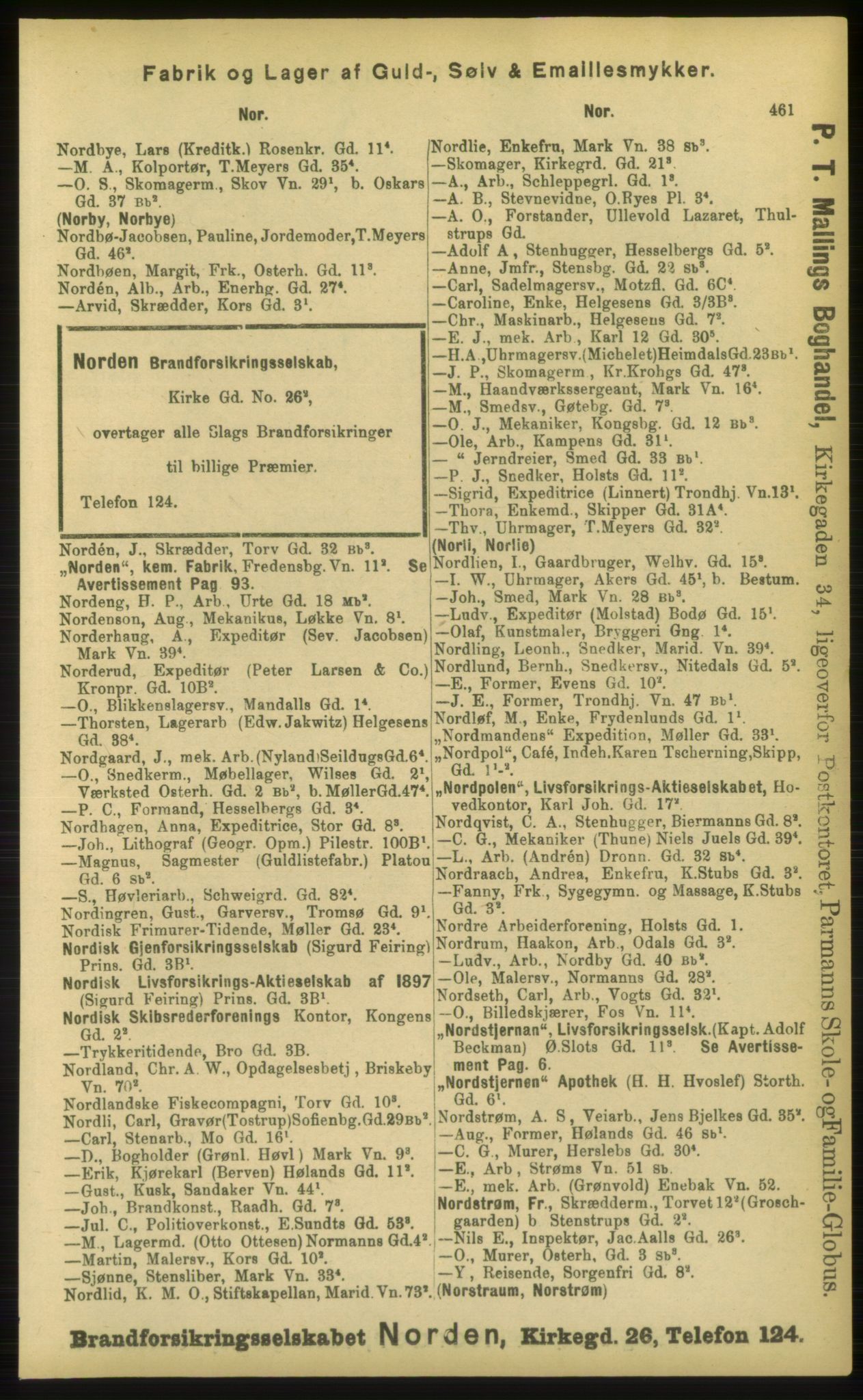 Kristiania/Oslo adressebok, PUBL/-, 1898, p. 461