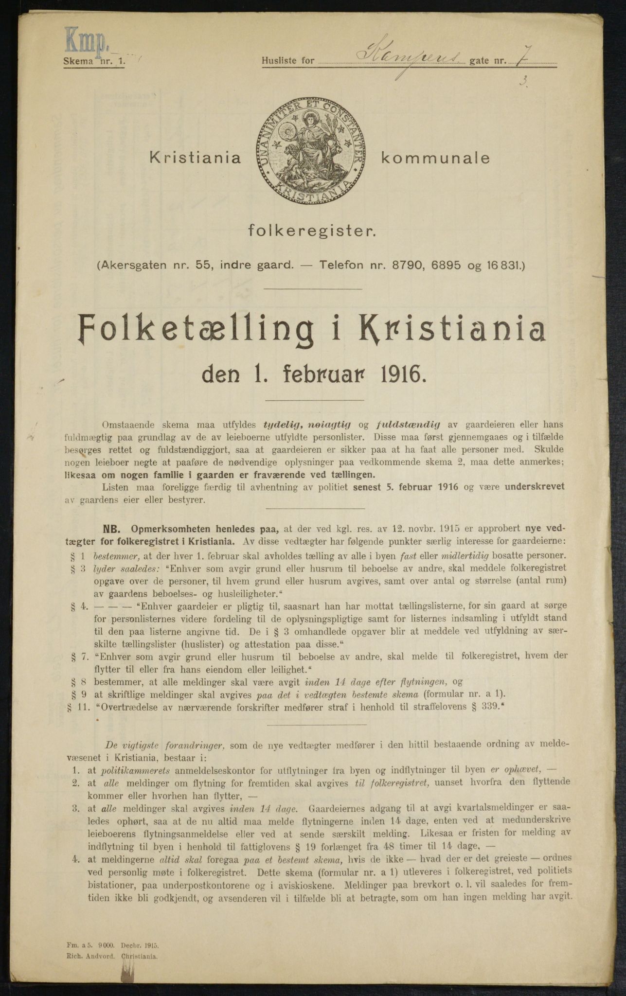 OBA, Municipal Census 1916 for Kristiania, 1916, p. 48847