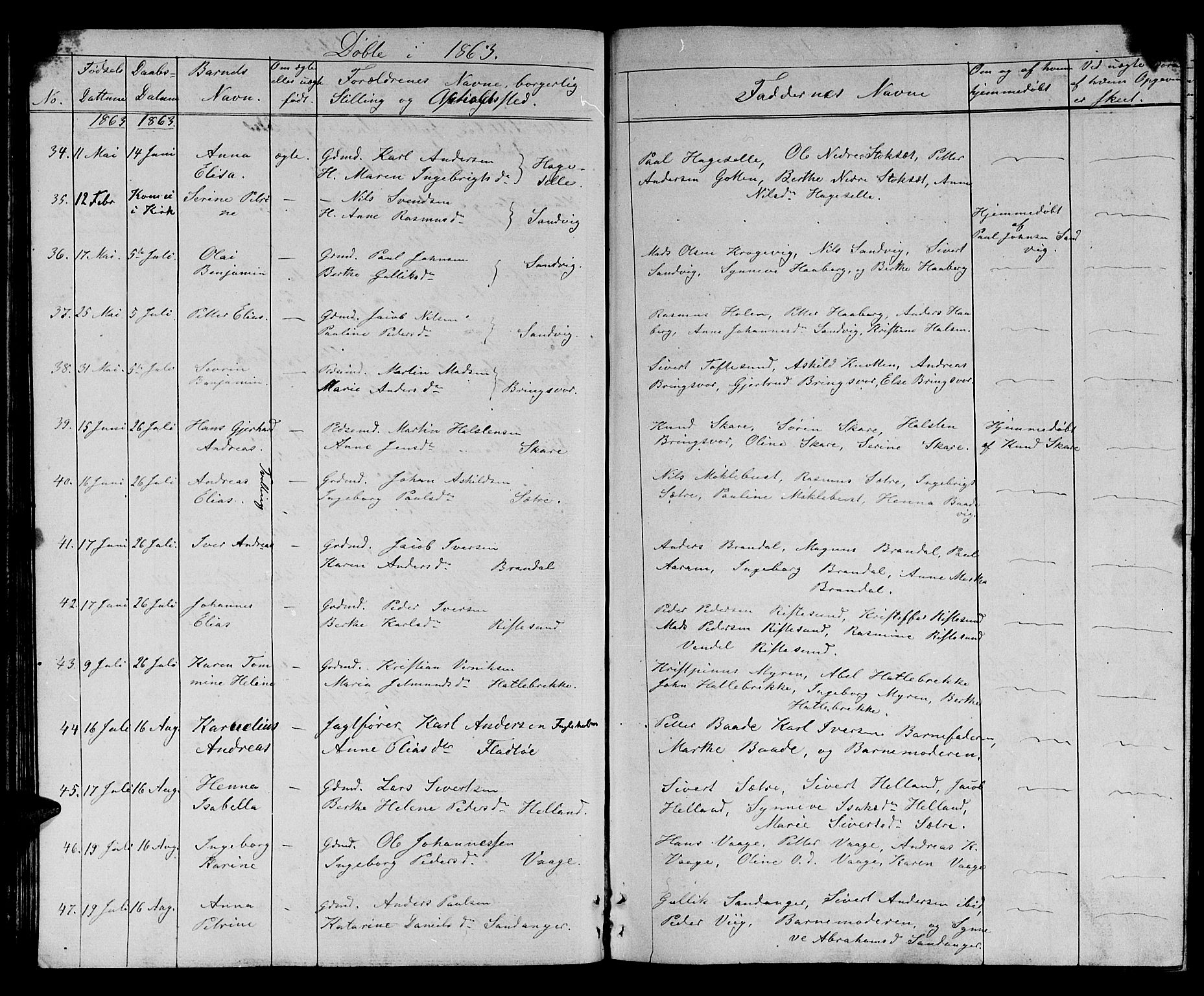 Ministerialprotokoller, klokkerbøker og fødselsregistre - Møre og Romsdal, AV/SAT-A-1454/503/L0047: Parish register (copy) no. 503C02, 1854-1884, p. 35